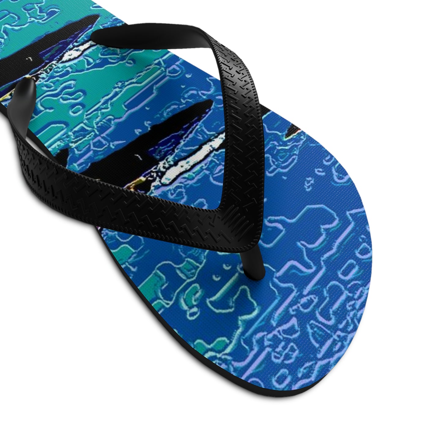 Unisex Flip-Flops ... Seattle Seafair ..."Blue Angels Run Over Lake Washington" ... Circa Mid 1980's ... Dr FJ Holt ... Original Works ...