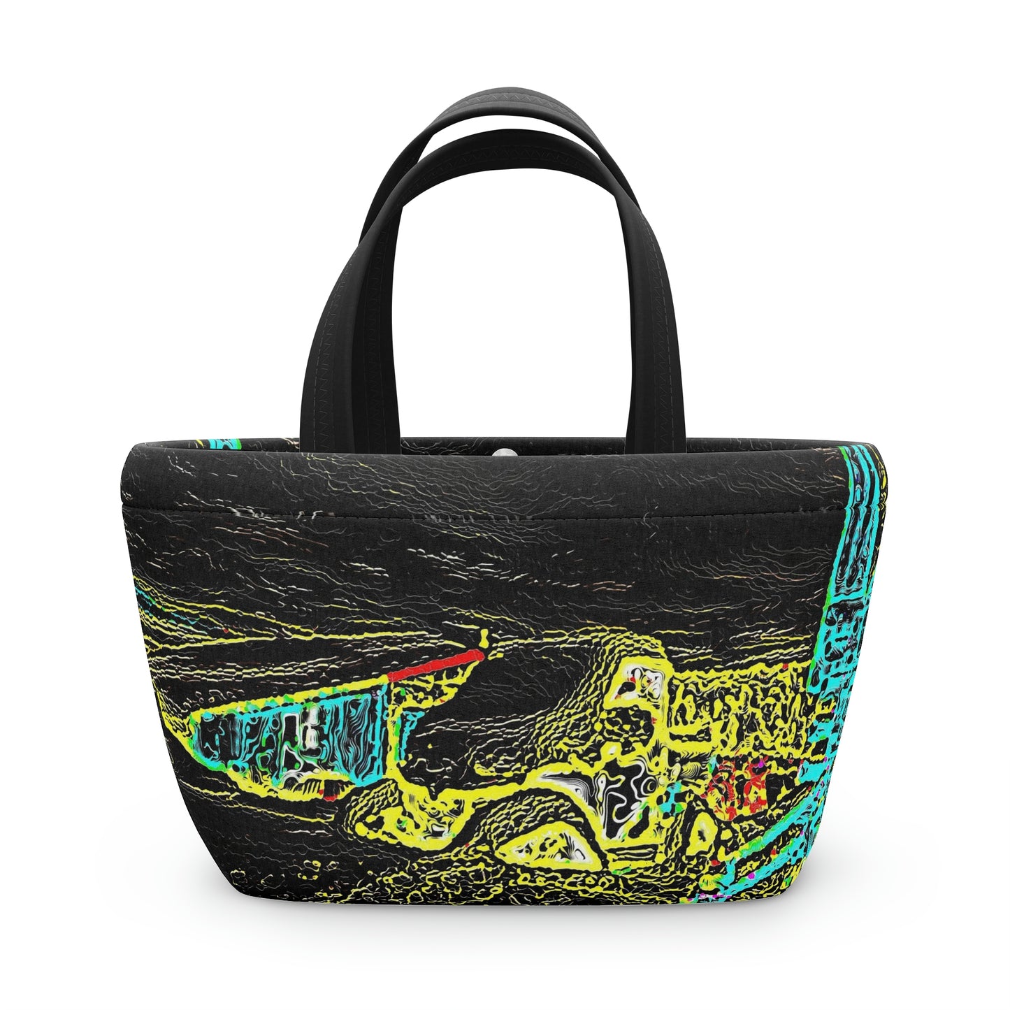 Lunch Bag ... "Snow Vehicle In Snow Storm At-Rest" ... Circa 12Mar23 ... Central Idaho ... 18-Hours Rendering Time: Original Works ...
