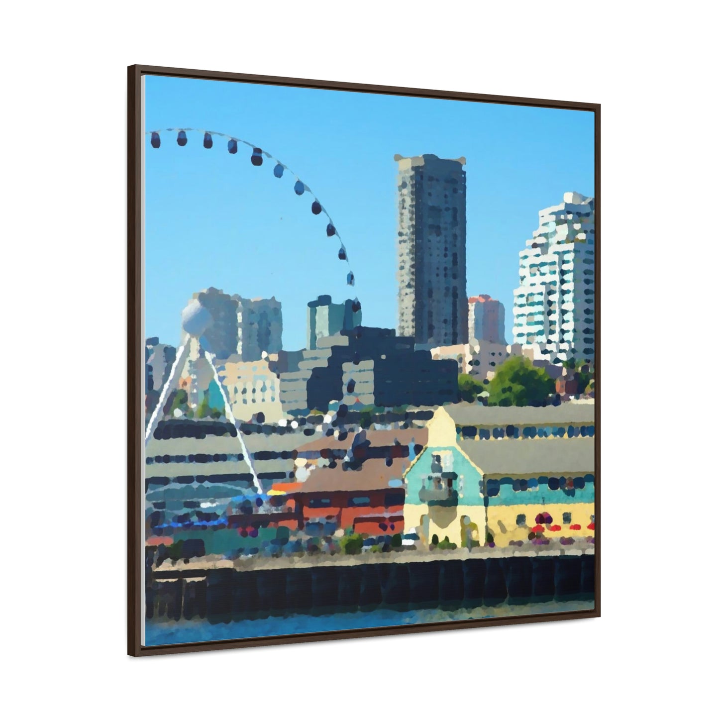 Gallery Canvas Wraps, Square Frame ... That Classic Wheel ... 'Seattle's Wheel' ... & Old Classic Waterside Vendors ...  'Family Archives' ... Original Works ...