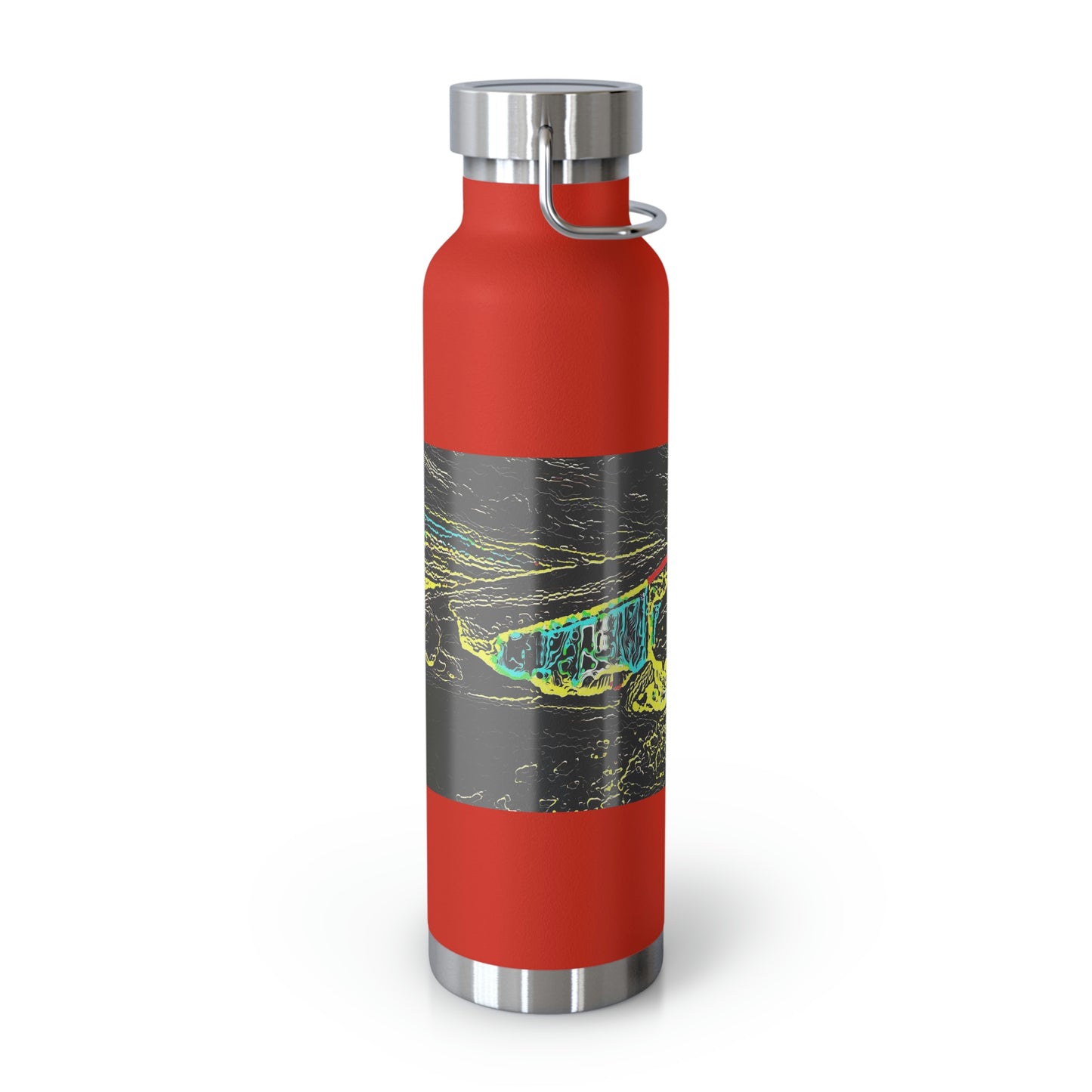 Copper Vacuum Insulated Bottle, 22oz ... "Snow Vehicle In Snow Storm At-Rest" ... Circa 12Mar23 ... Central Idaho ... 18-Hours Rendering Time: Original Works ...