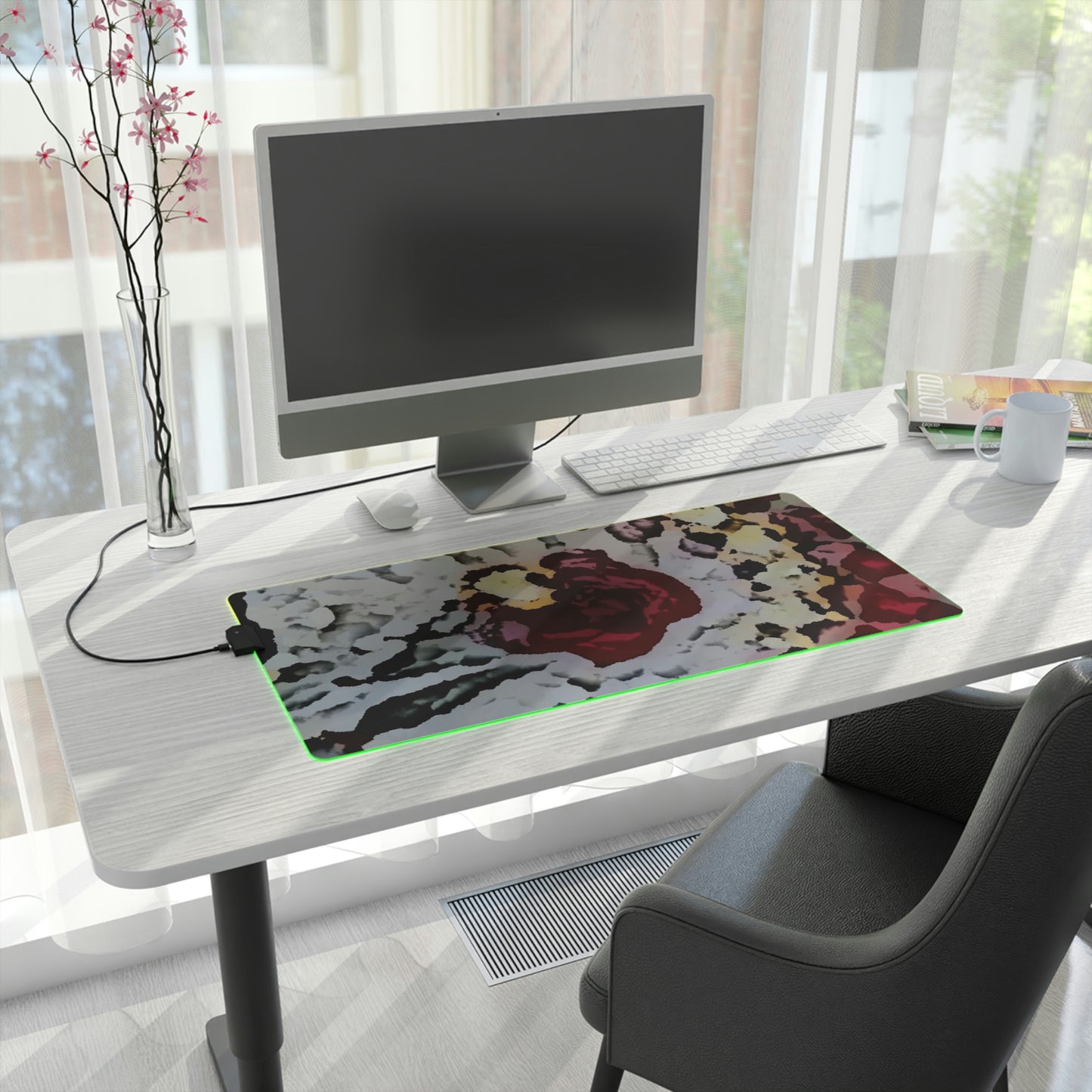 LED Gaming Mouse Pad ... "A Friendly Flower" ... Pointsettia 'Pointing' ... Original Works ... (Supplied Photograph) ...