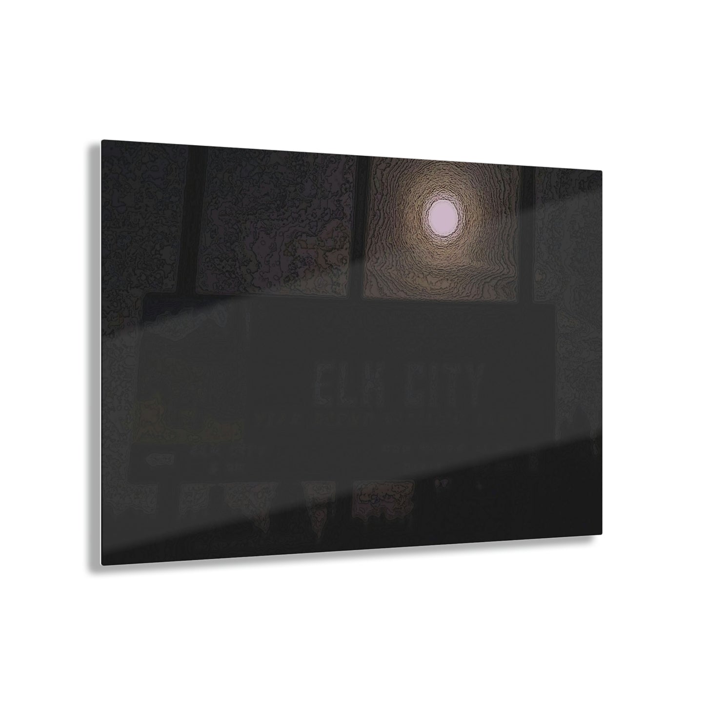 Acrylic Prints ... Car Approaches From The Stern ... Moon Ascendary From The Bow ... "Two Friendly Travellers On A Cold Night Near Elk City" ... C