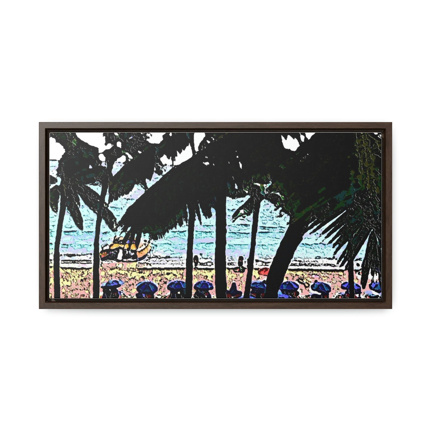 Gallery Canvas Wraps, Horizontal Frame ... "A Beautiful Beach Amongst The Palms" ... The Outrigger Waikiki, Honolulu, Oahu ... Original Works ...