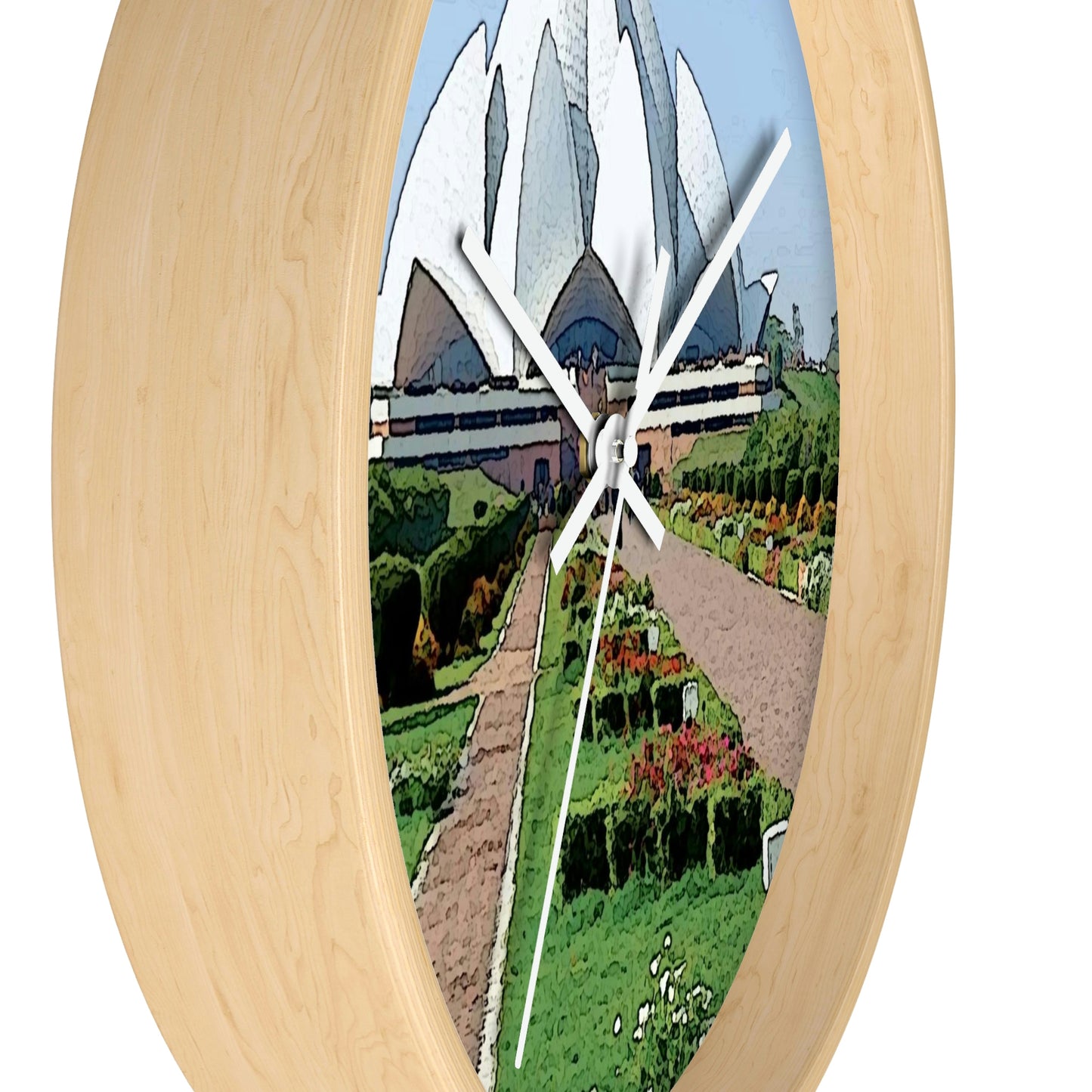 Wall clock ... 'Bahai'i House-Of-Worship' ... "Lotus Temple: Delhi, India, 2008" ... Original Works ...