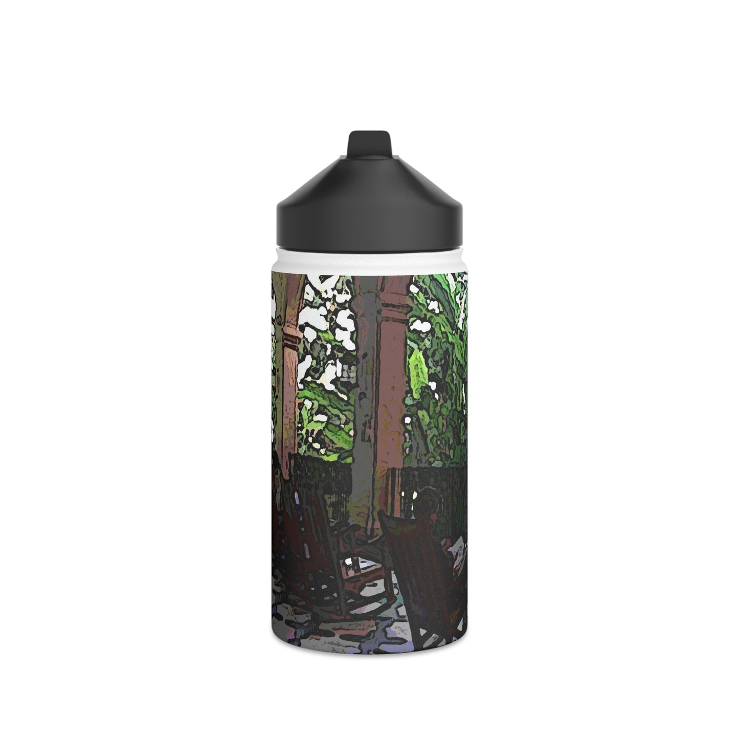 Stainless Steel Water Bottle, Standard Lid ... Lanai & Rocking Chairs At: 'The Pink Palace' ... The Royal Hawai'ian ... Honolulu, HI ... '27Oct2014' ... Original Works ...