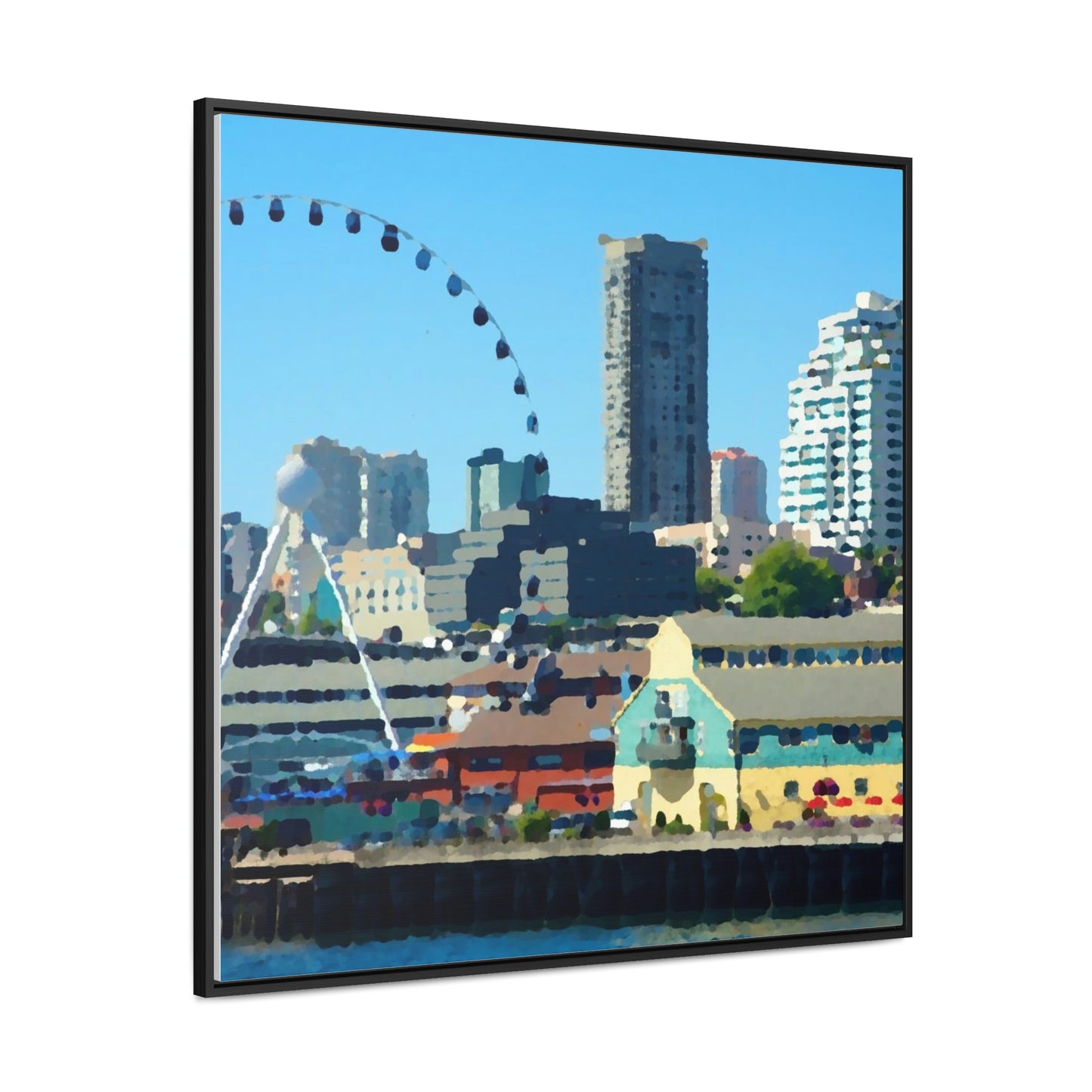 Gallery Canvas Wraps, Square Frame ... That Classic Wheel ... 'Seattle's Wheel' ... & Old Classic Waterside Vendors ...  'Family Archives' ... Original Works ...