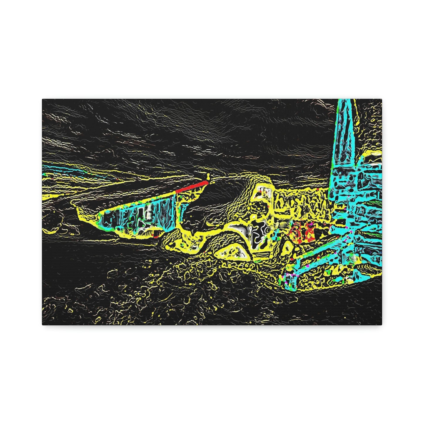 Polyester Canvas ... "Snow Vehicle In Snow Storm At-Rest" ... Circa 12Mar23 ... Central Idaho ... 18-Hours Rendering Time: Original Works ...