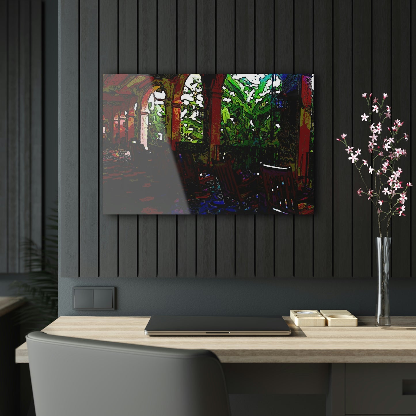 Acrylic Prints ...  Lanai & Rocking Chairs At: 'The Pink Palace' ... The Royal Hawai'ian ... Honolulu, HI ... '27Oct2014' ... Original Works ...