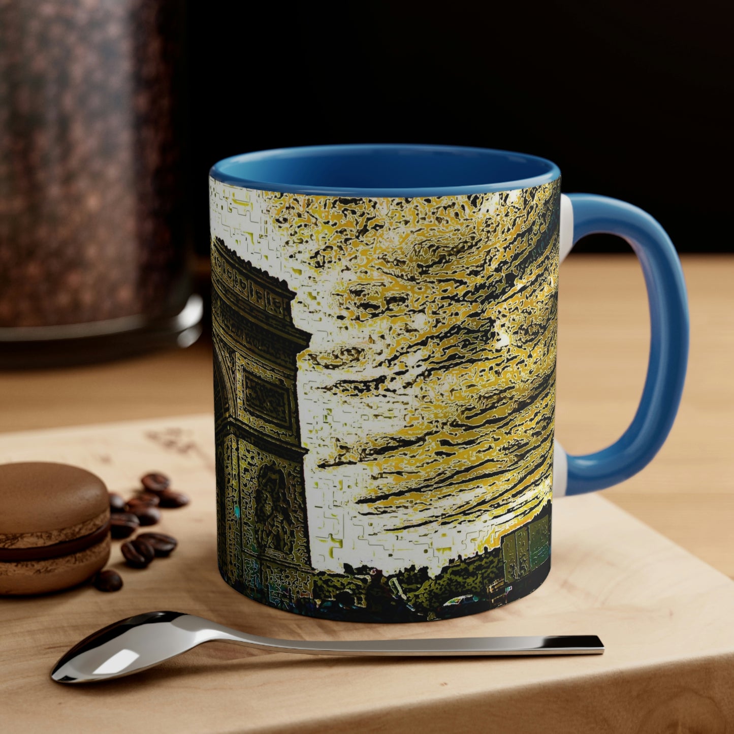 Accent Coffee Mug, 11oz ...  L'Arc de Triomphe ... 'Barbara Joan Bonnell-Holt Photo' ... Circa 1972 ... Oringinal Works ...