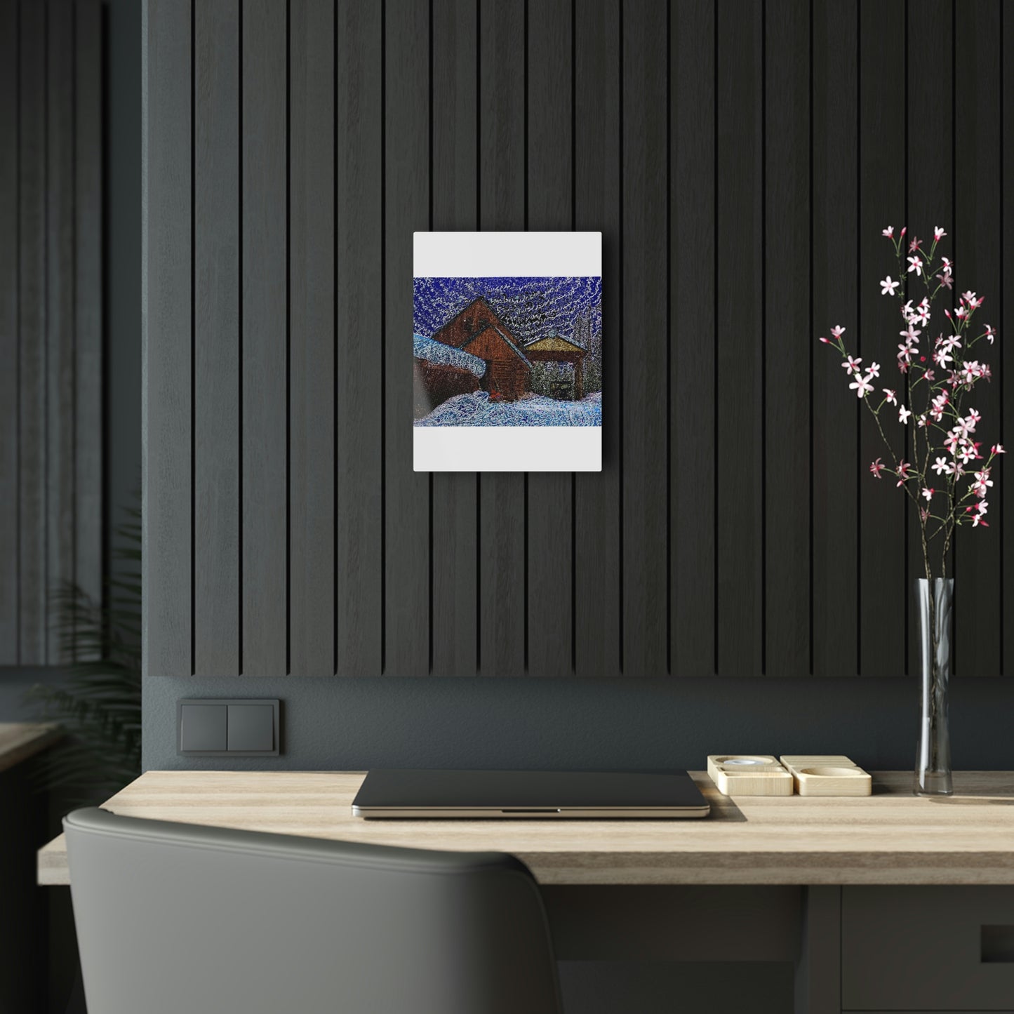 Acrylic Prints ... Van Gogh-Ian 'Inspired' Mountain Winter Paradise ... November 2022 ... Rhett Creek, Idaho ... Original Works ...