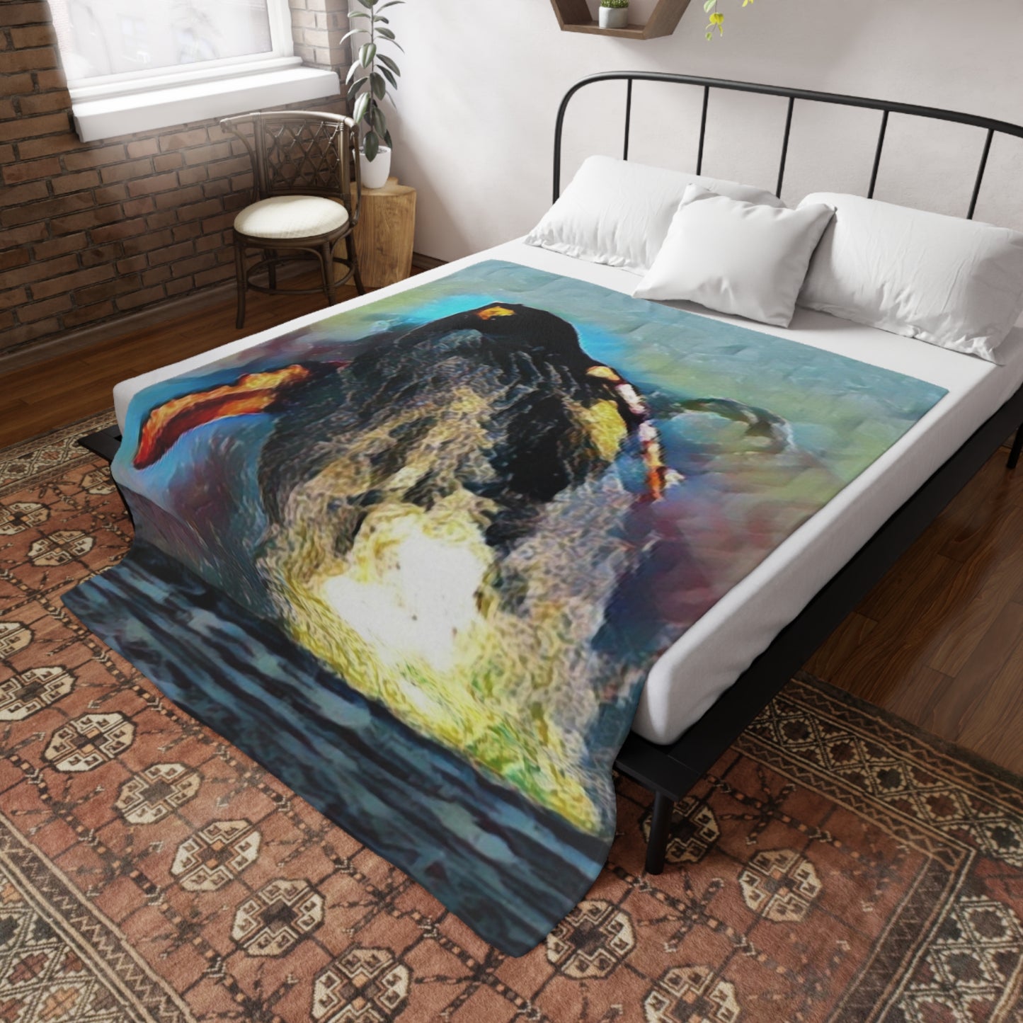 Plush Fleece Blanket ... An Extraordinary Humpback Breach ... 'With Explosive Energy' ... Family Archives (KPH) ... Circa: 21st Century. Maui, HI ... Original Works ...