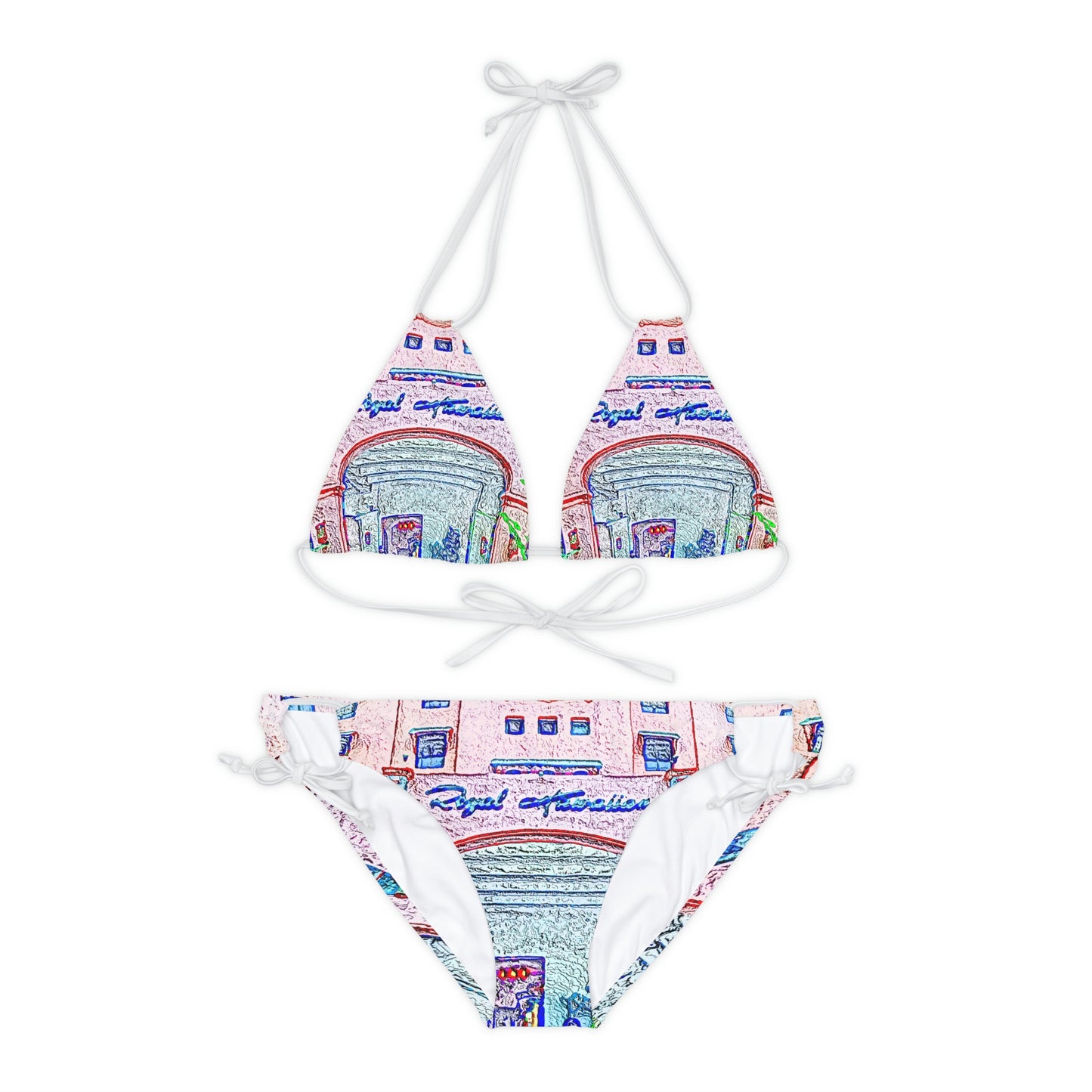 Strappy Bikini Set ... "La Grande Entree" At: 'The Pink Palace' ... The Royal Hawai'ian ... Honolulu, HI ... '27Oct2014' ... Original Works ...