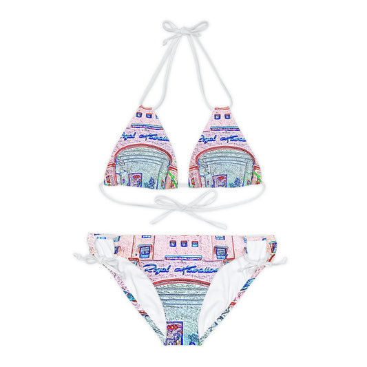 Strappy Bikini Set ... "La Grande Entree" At: 'The Pink Palace' ... The Royal Hawai'ian ... Honolulu, HI ... '27Oct2014' ... Original Works ...