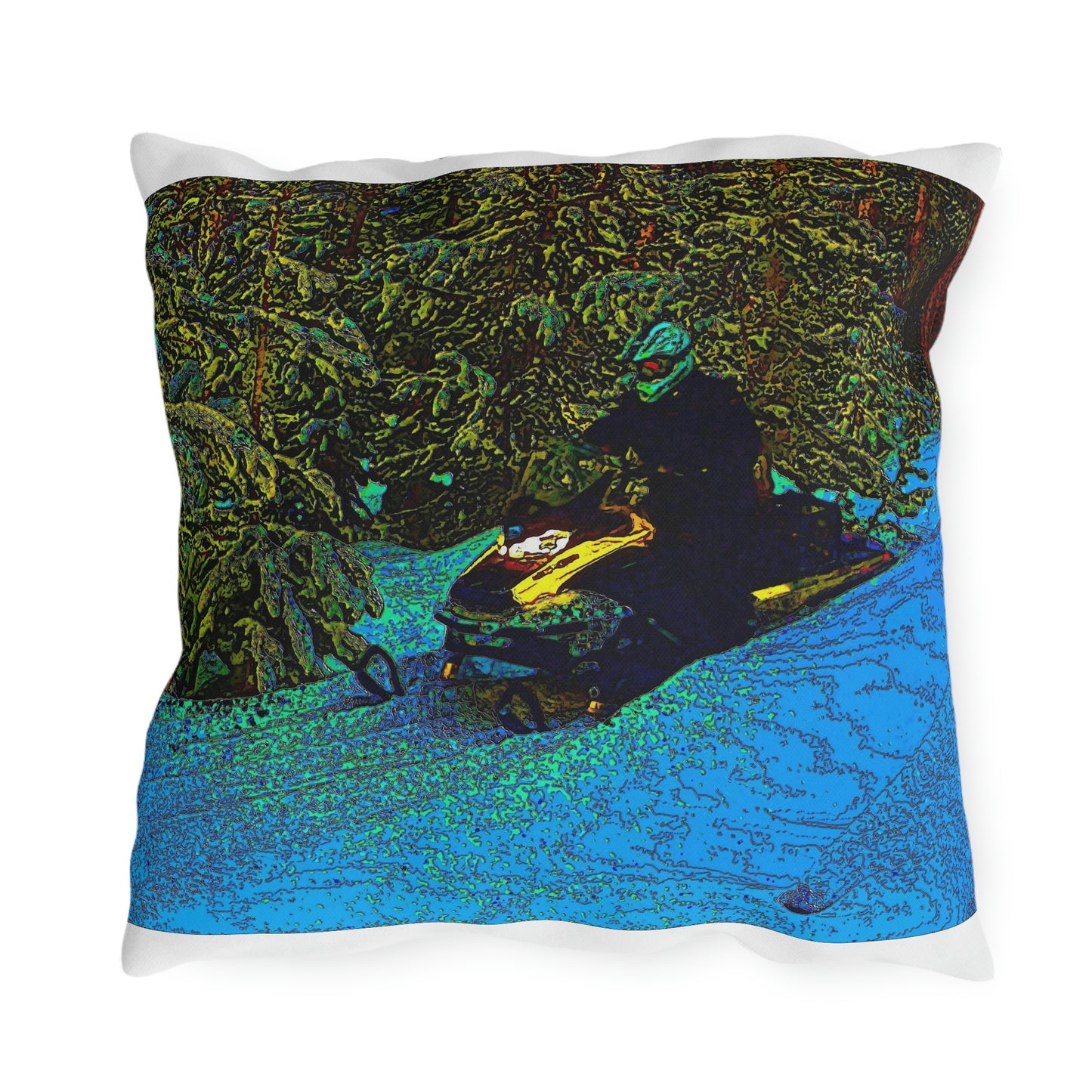 Outdoor Pillow .s ... Yep ... "Another Day ... Riding Through The Wilderness ... " ... February 2023 ... Original Works ...