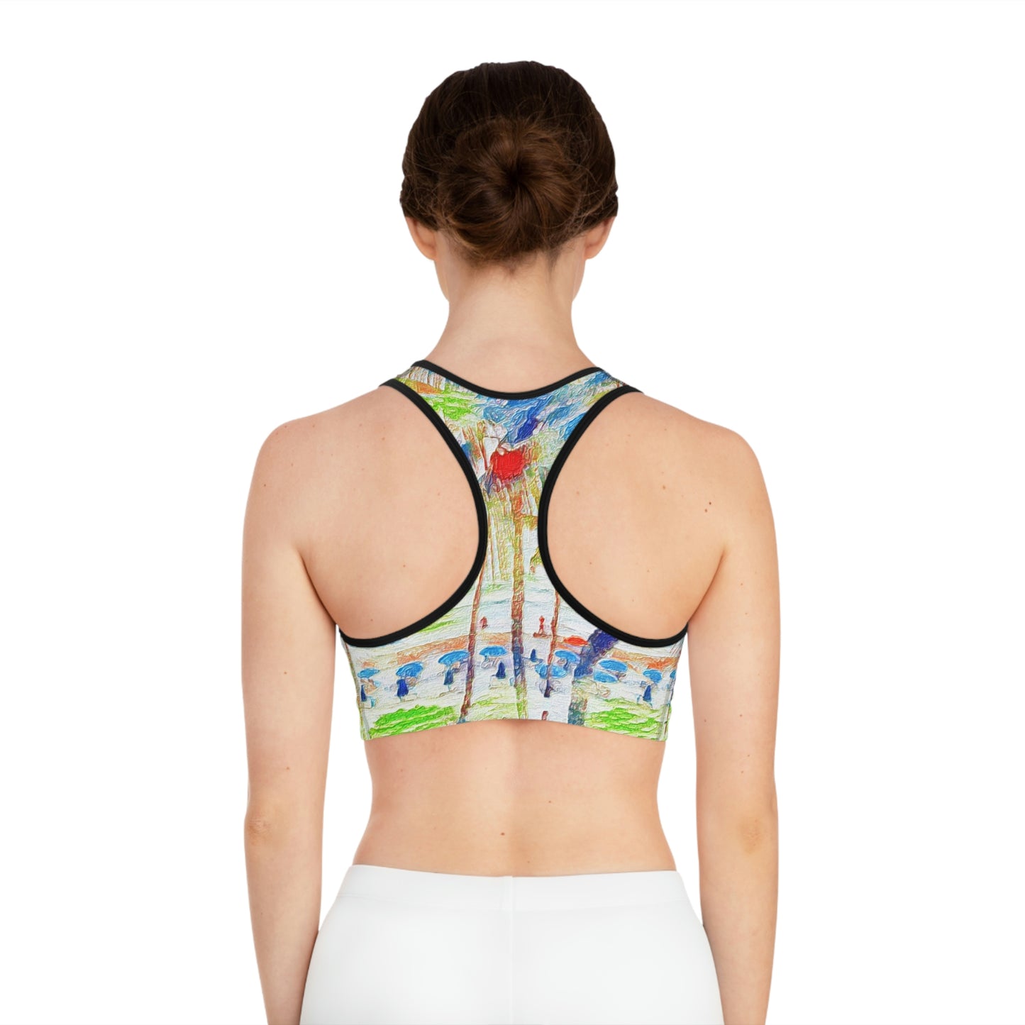 Sports Bra (AOP) ... "The Royal Hawai'ian: Waikiki Beach_Beach" ... Honolulu, HI ... Ocotber 2014 (Halloween) ... Original Works ...
