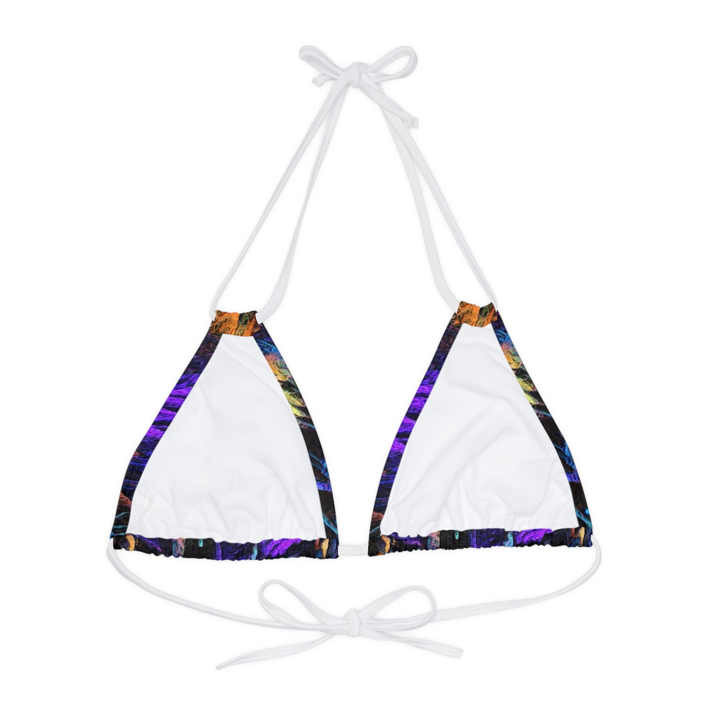 Strappy Triangle Bikini Top (AOP) ... "The Royal Hawai'ian: Waikiki Beach_Beach" ... Honolulu, HI ... Ocotber 2014 (Halloween) ... Original Works ...