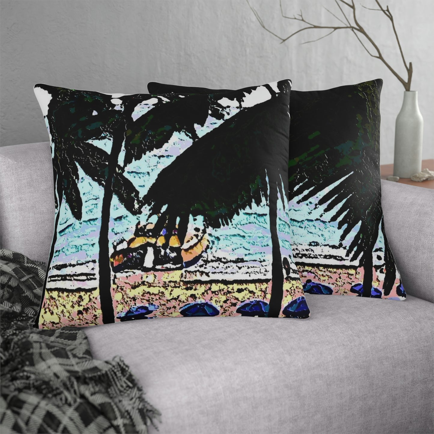 Waterproof Pillows ... "A Beautiful Beach Amongst The Palms" ... The Outrigger Waikiki, Honolulu, Oahu ... Original Works ...
