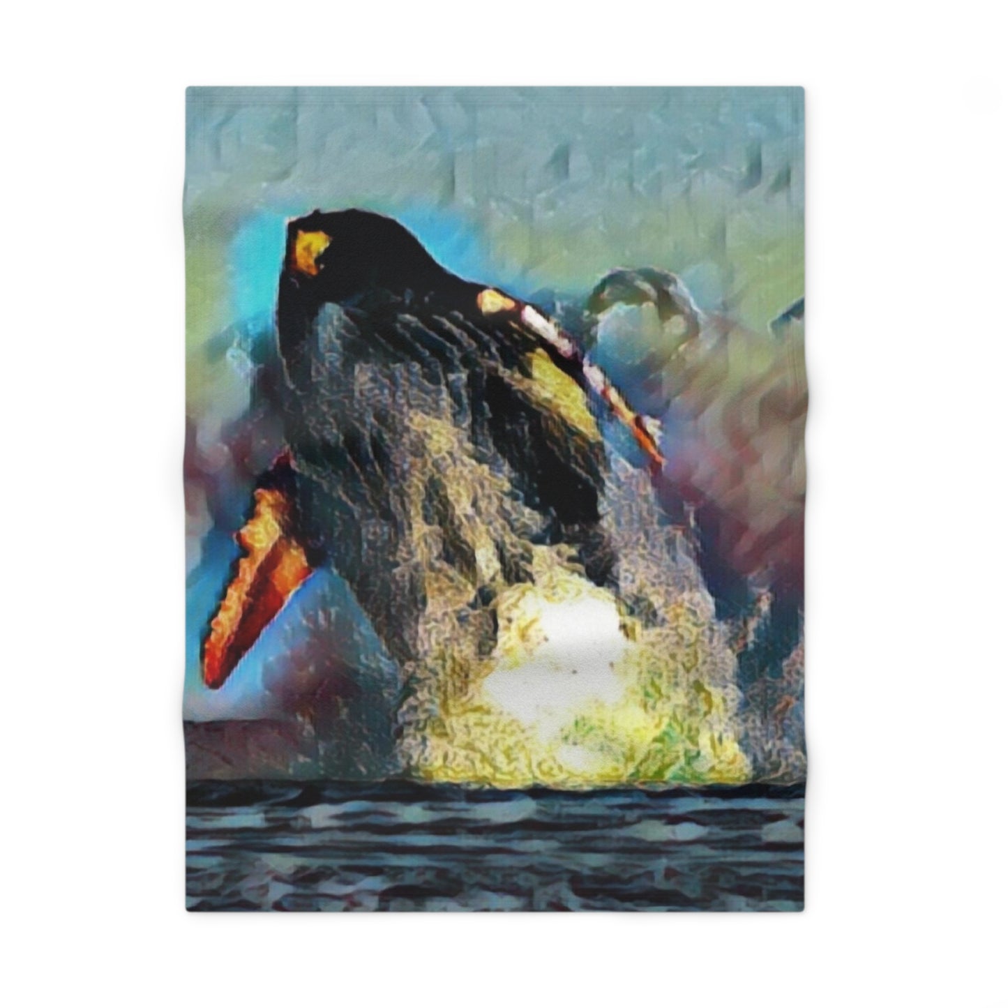 Soft Fleece Baby Blanket ... An Extraordinary Humpback Breach ... 'With Explosive Energy' ... Family Archives (KPH) ... Circa: 21st Century. Maui, HI ... Original Works ...