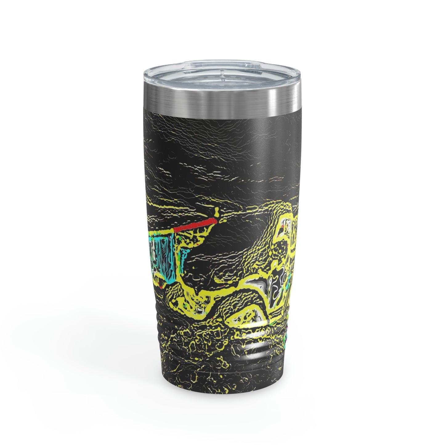 Ringneck Tumbler, 20oz ... "Snow Vehicle In Snow Storm At-Rest" ... Circa 12Mar23 ... Central Idaho ... 18-Hours Rendering Time: Original Works ...