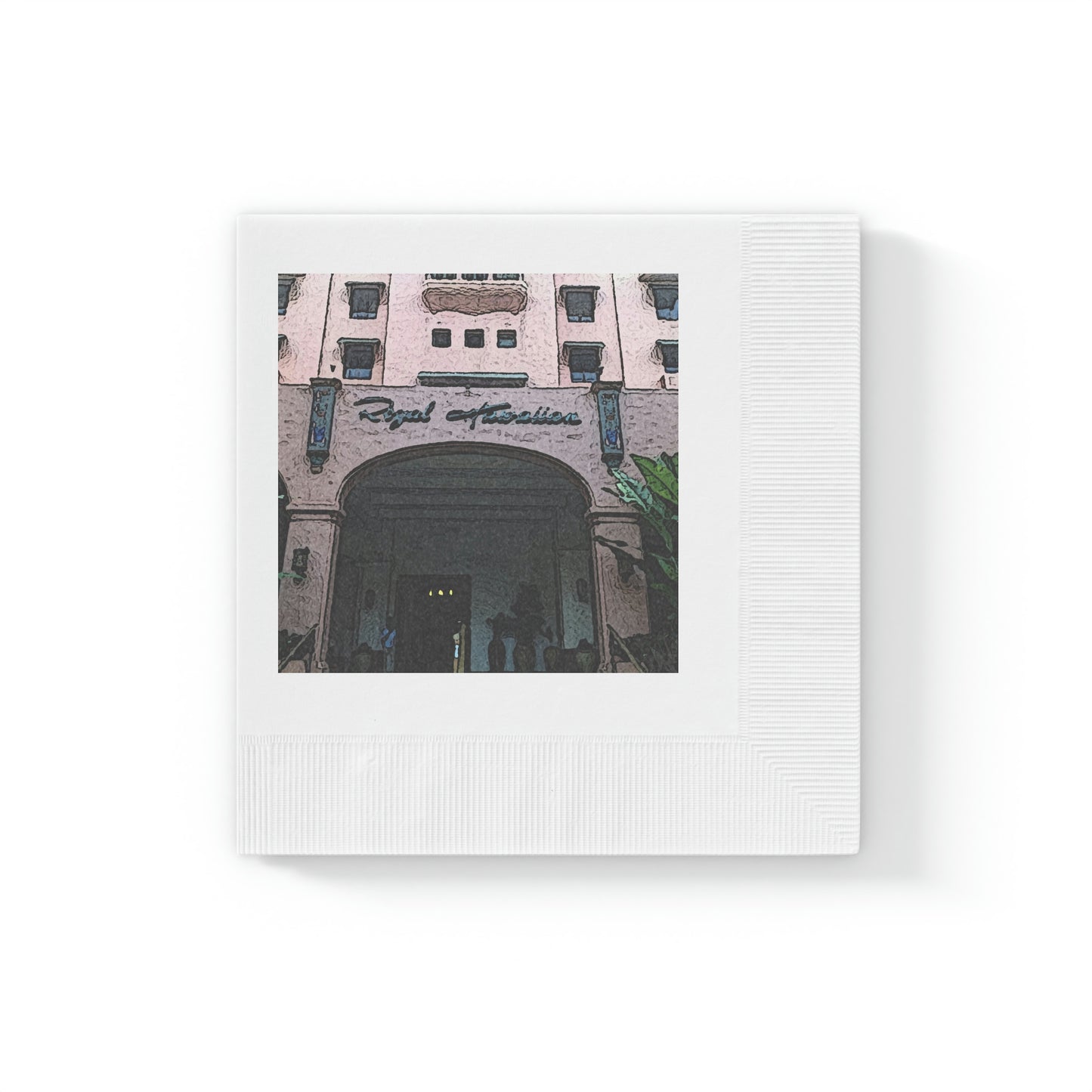 White Coined Napkins ...  "La Grande Entree" At: 'The Pink Palace' ... The Royal Hawai'ian ... Honolulu, HI ... '27Oct2014' ... Original Works ...