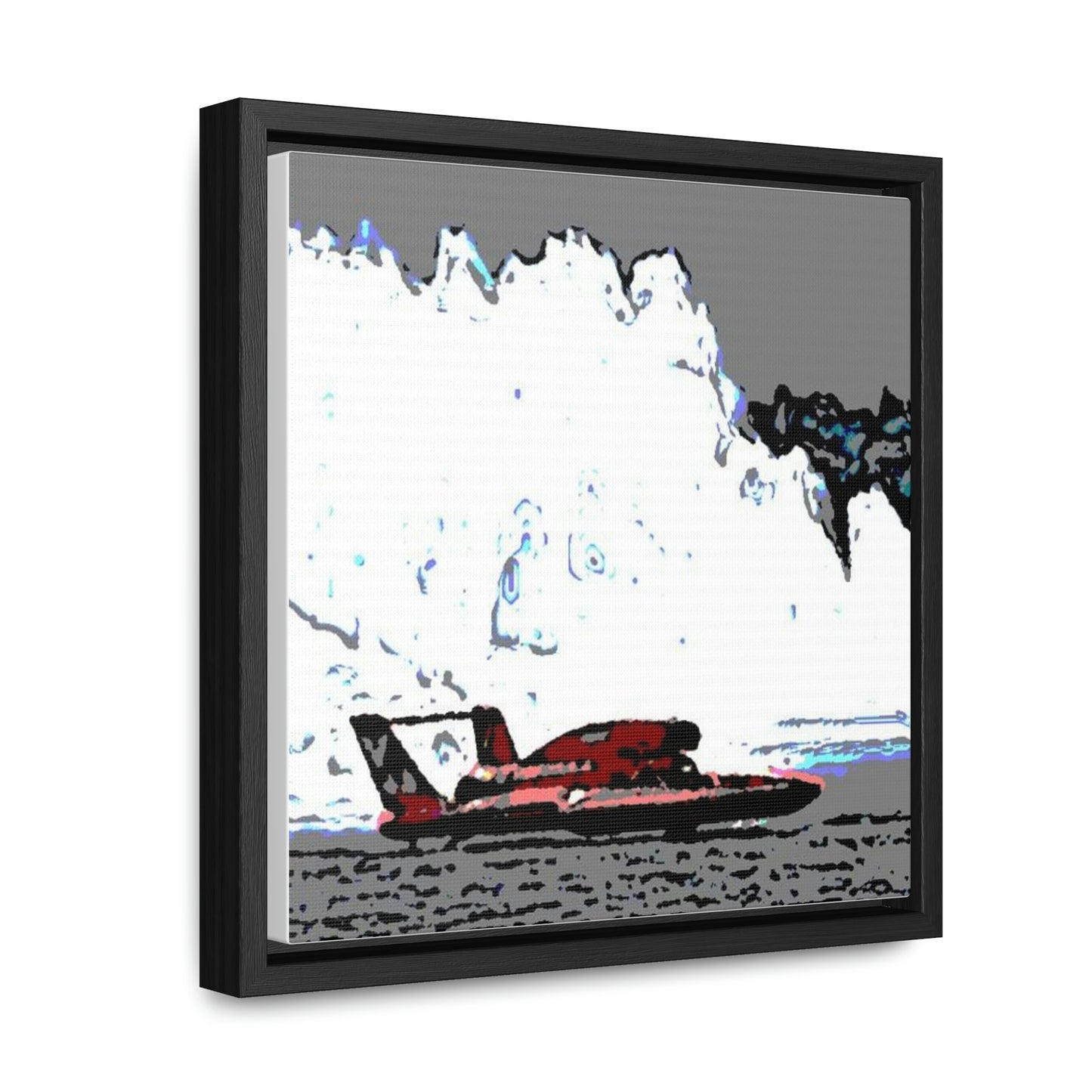 Gallery Canvas Wraps, Square Frame ...  Seattle Columbia Cup On Lake Washington ... "Dave Wilcox Heads For The Win" ... Associate Gift-Photo ... Original Works ...