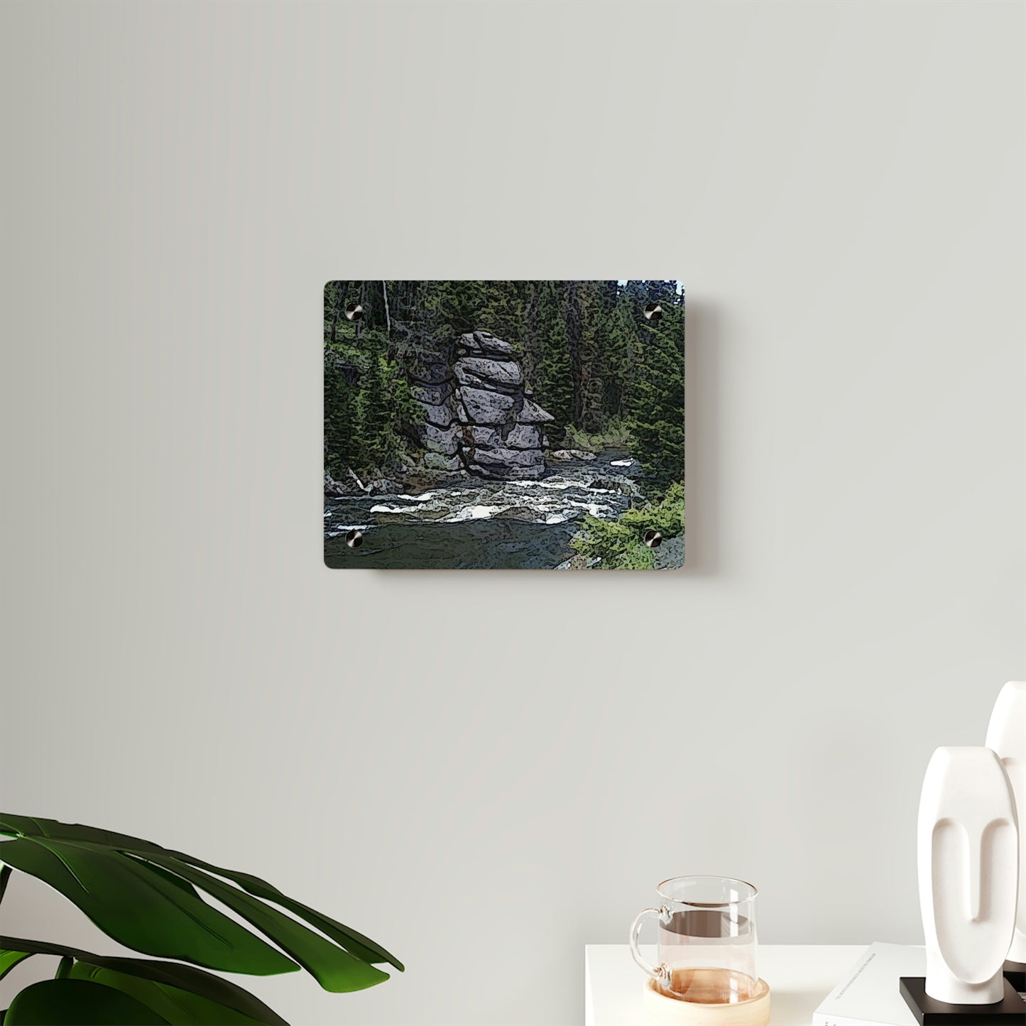 Acrylic Wall Art Panels ... "I Am Innocent" ... Tricky-Dick Immortalized ... Nixon Rock: Along The River ... Central Idaho, Summer 2020 ... Original Works ...