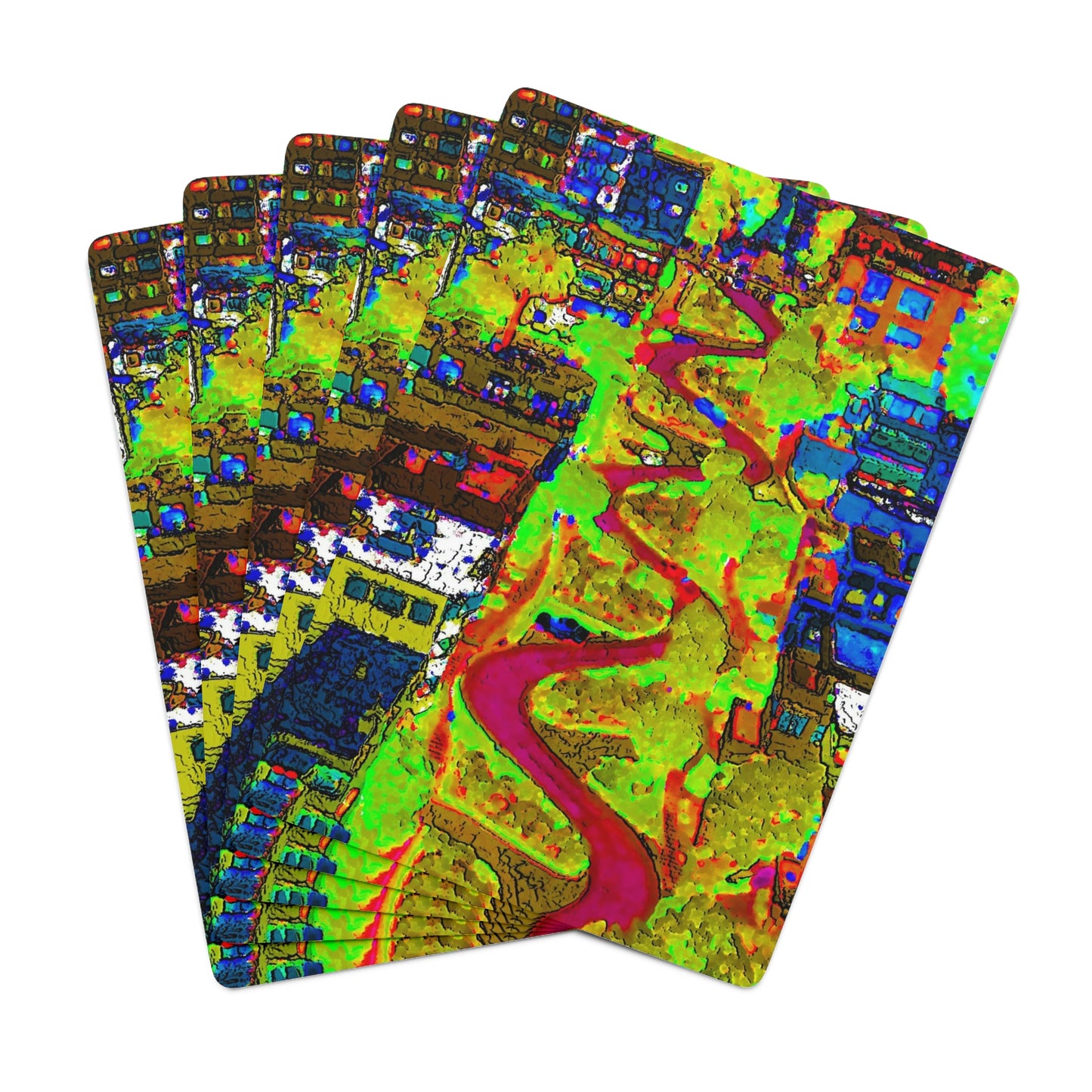 Custom Poker Cards ... A Crazy Street ... 'Eight Winding Curve-Switchbacks' ... "Lombard Street, San Francisco, CA' ... Family Archives: 1970's ... Original Works ...