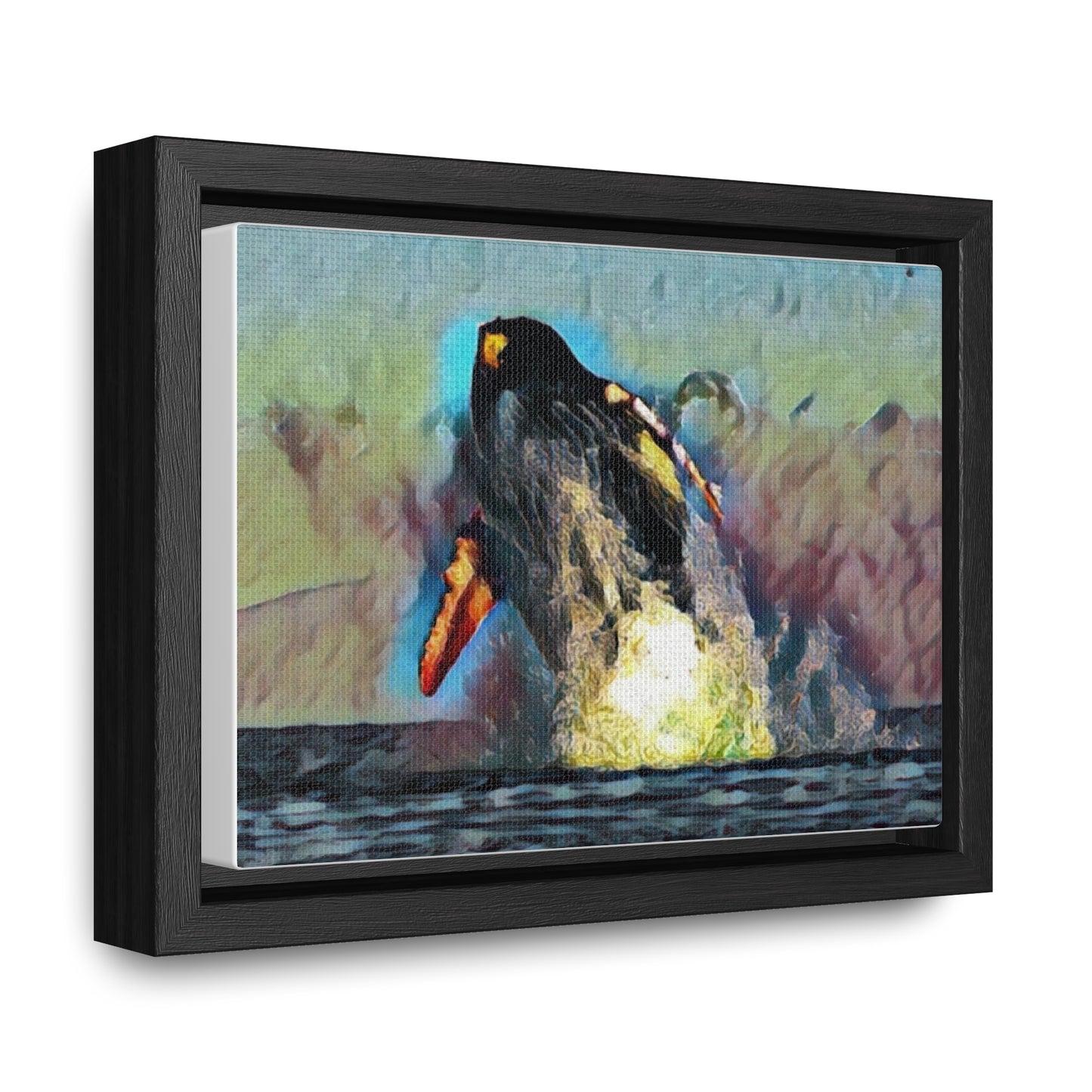 Gallery Canvas Wraps, Horizontal Frame ... An Extraordinary Humpback Breach ... 'With Explosive Energy' ... Family Archives (KPH) ... Circa: 21st Century. Maui, HI ... Original Works ...