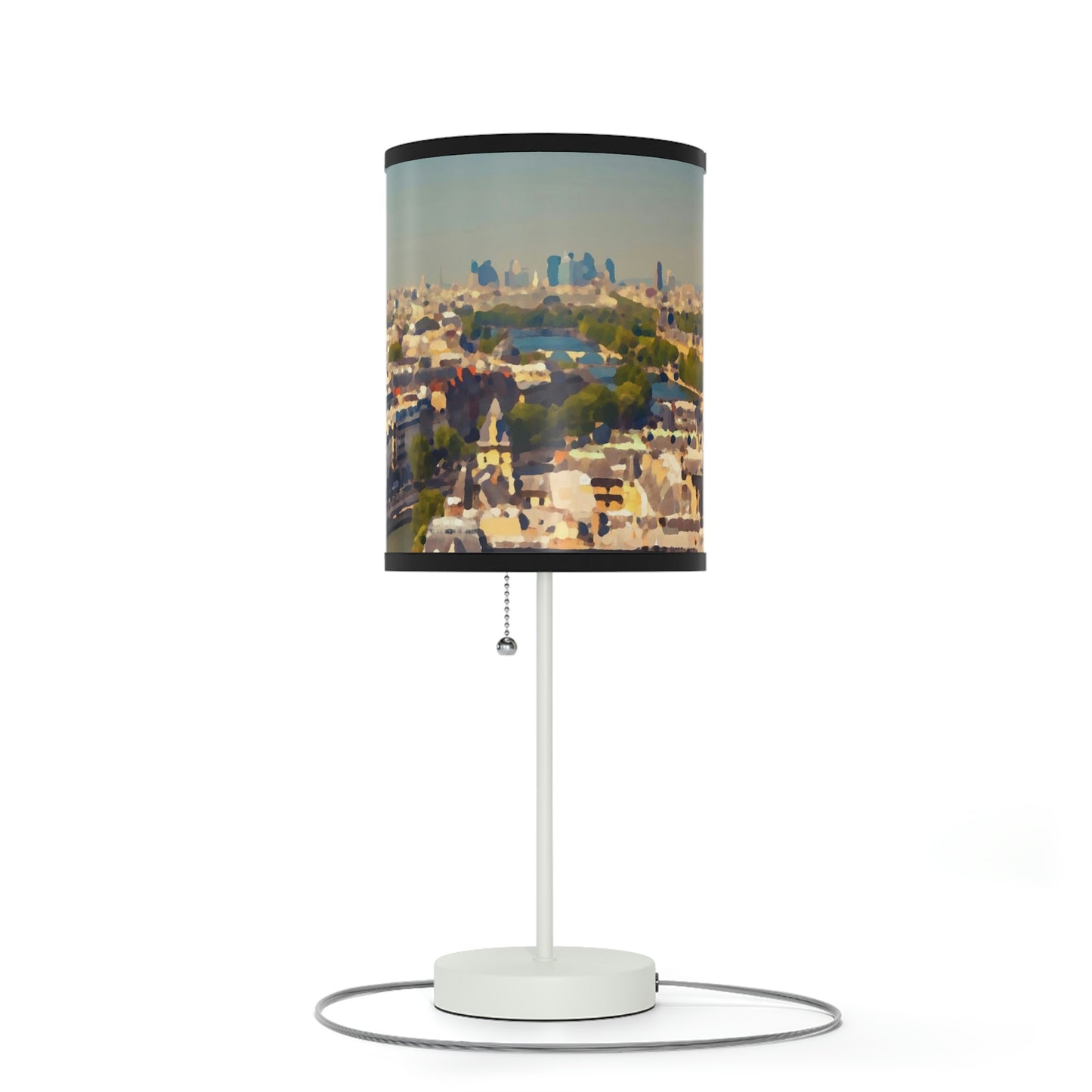 Lamp on a Stand, US|CA plug ... Au Paris ... "Along The River Seine" ... Barbara Joan Bonnell-Holt: 1972 ... Original Works ...