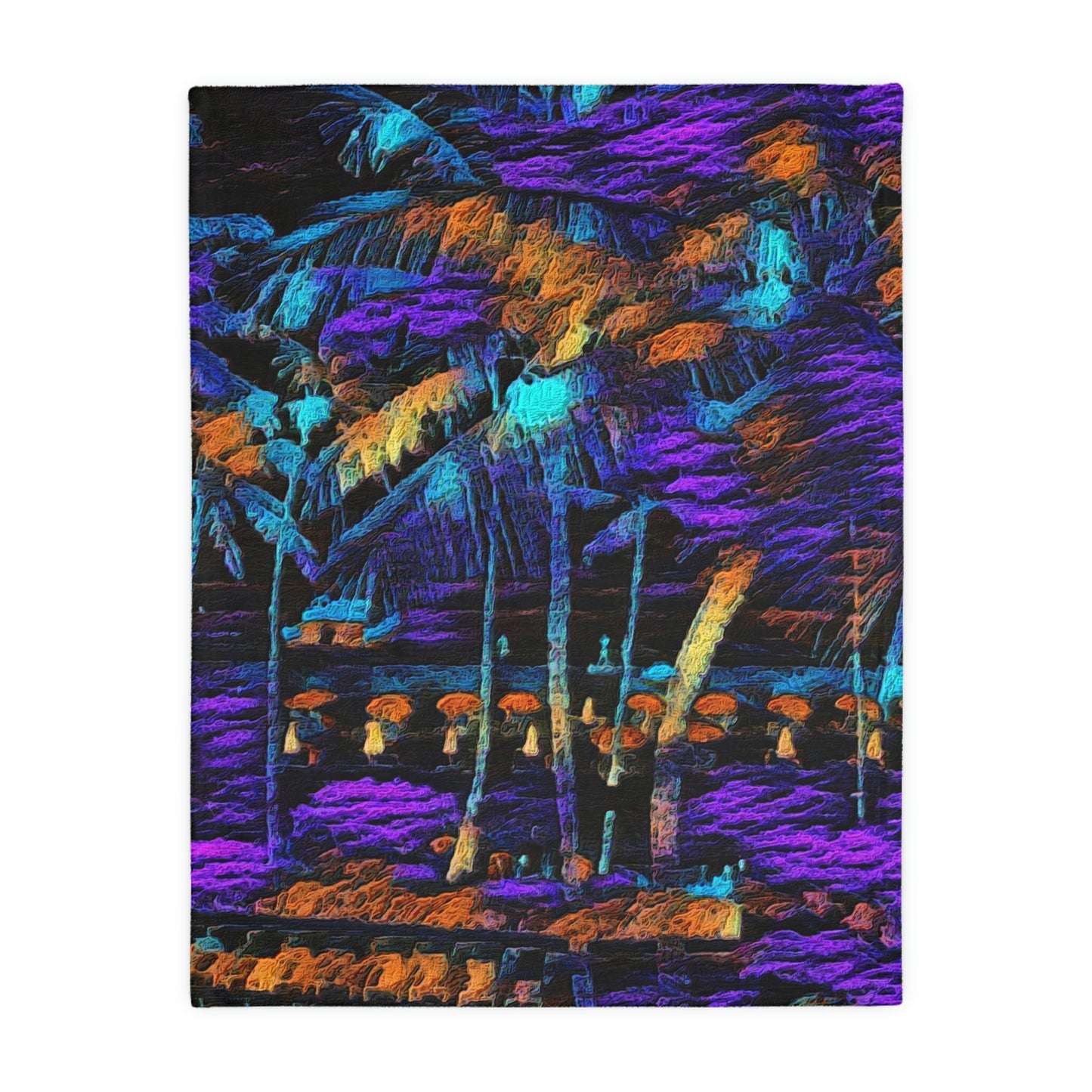 Velveteen Minky Blanket (Two-sided print) ... "The Royal Hawai'ian: Waikiki Beach_Beach" ... Honolulu, HI ... October 2014 (Halloween) ... Original Works ...