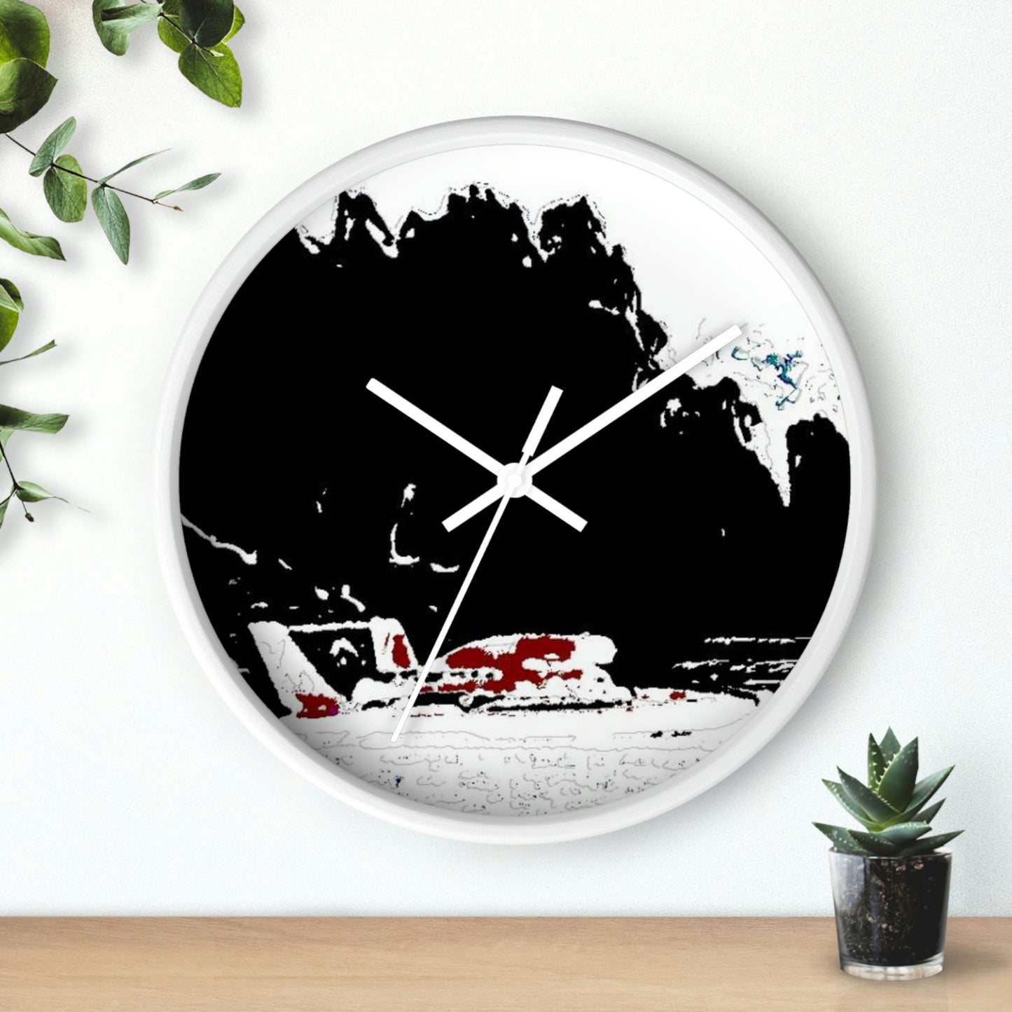 Wall clock ... Seattle Columbia Cup On Lake Washington ... "Dave Wilcox Heads For The Win" ... Associate Gift-Photo ... Original Works ...