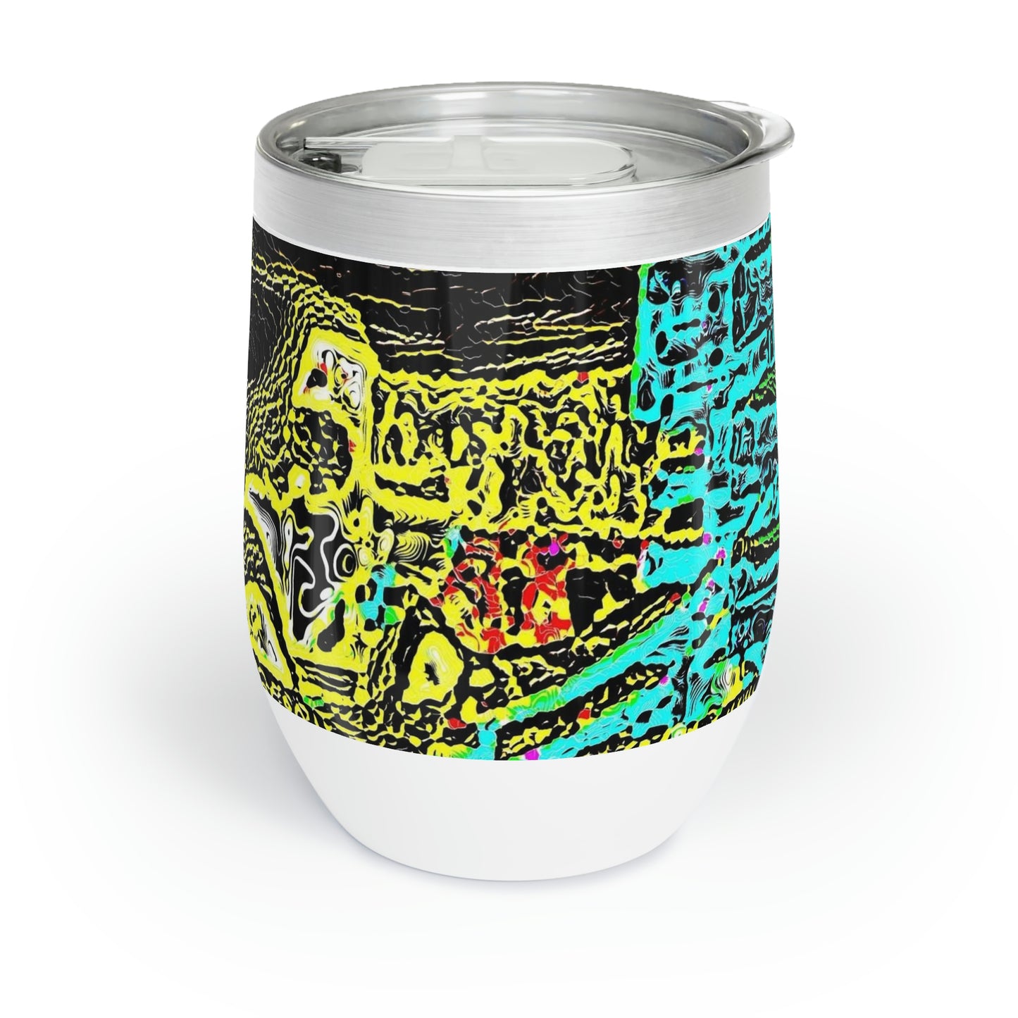 Chill Wine Tumbler ... "Snow Vehicle In Snow Storm At-Rest" ... Circa 12Mar23 ... Central Idaho ... 18-Hours Rendering Time: Original Works ...