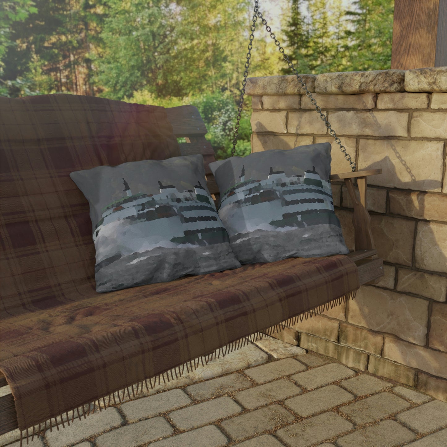 Outdoor Pillows ... WADOT Ferry Crossing ... "A Very Rough Day" ... Mulkiteo Route ... Family Archives ... Early 1990's' ... Original Works ...