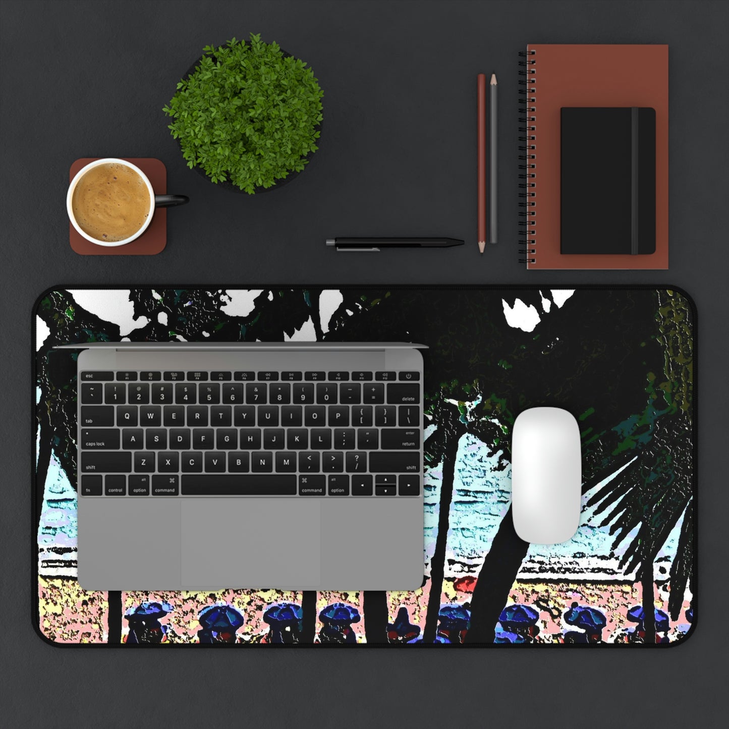 Desk Mat ... "A Beautiful Beach Amongst The Palms" ... The Outrigger Waikiki, Honolulu, Oahu ... Original Works ...