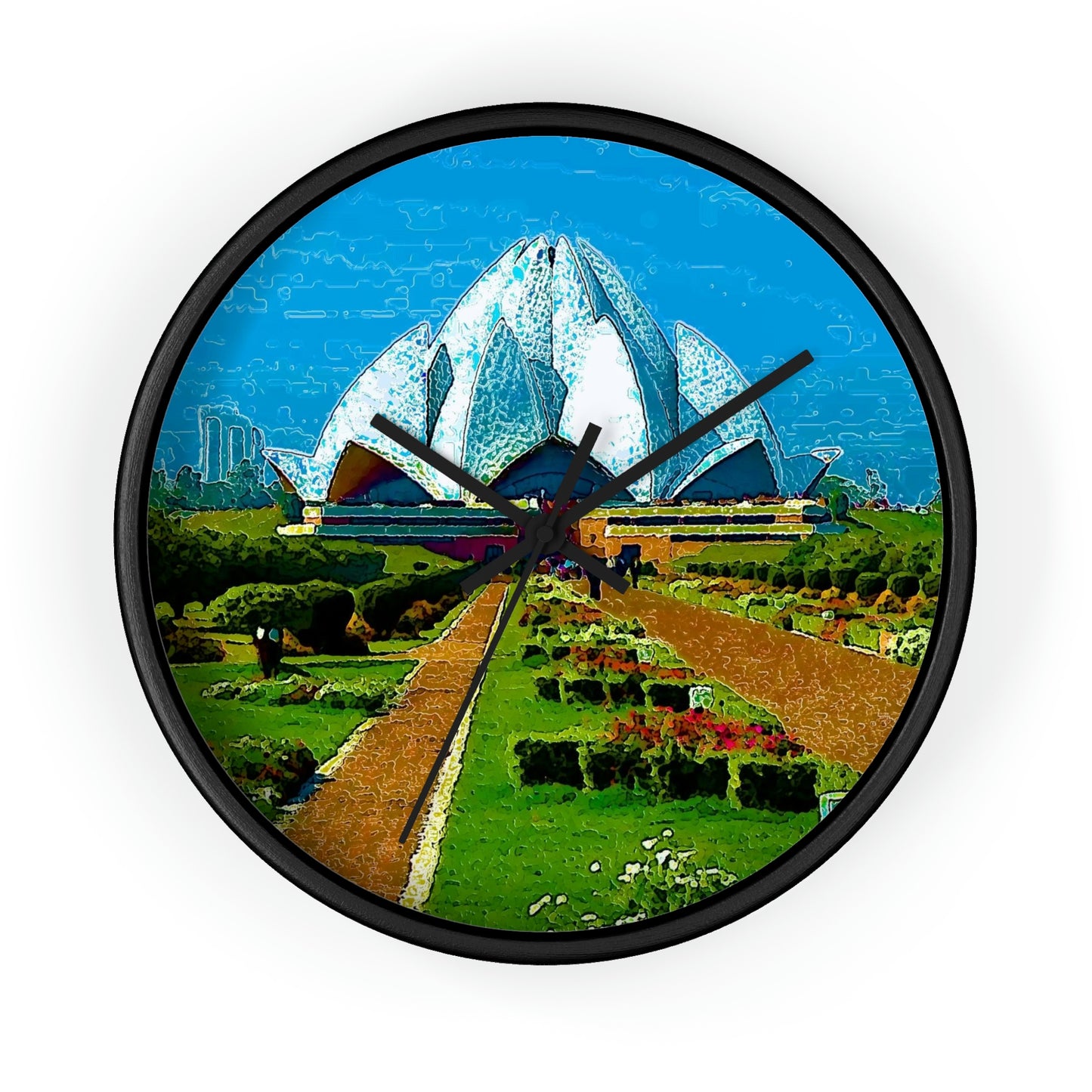 Wall clock ... 'Bahai'i House-Of-Worship' ... "Lotus Temple: Delhi, India, 2008" ... Original Works ...