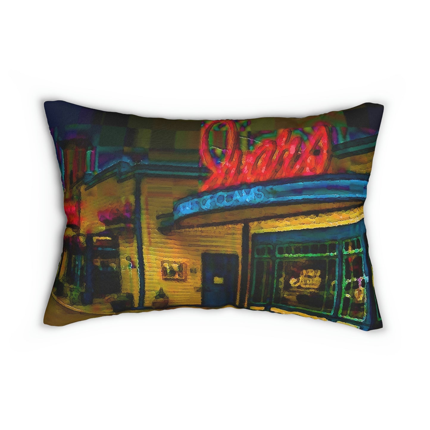 Spun Polyester Lumbar Pillow ... In-A-Hurry & Stressed? ... Remember: Keep "Clam" ... Clam_Happy ...  'Ivars: Seattle Waterfront' ... Personal Archives ... Original Works ...