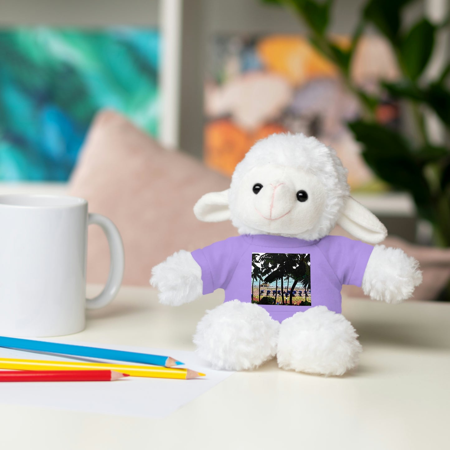 Stuffed Animals with Tee ... "A Beautiful Beach Amongst The Palms" ... The Outrigger Waikiki, Honolulu, Oahu ... Original Works ...