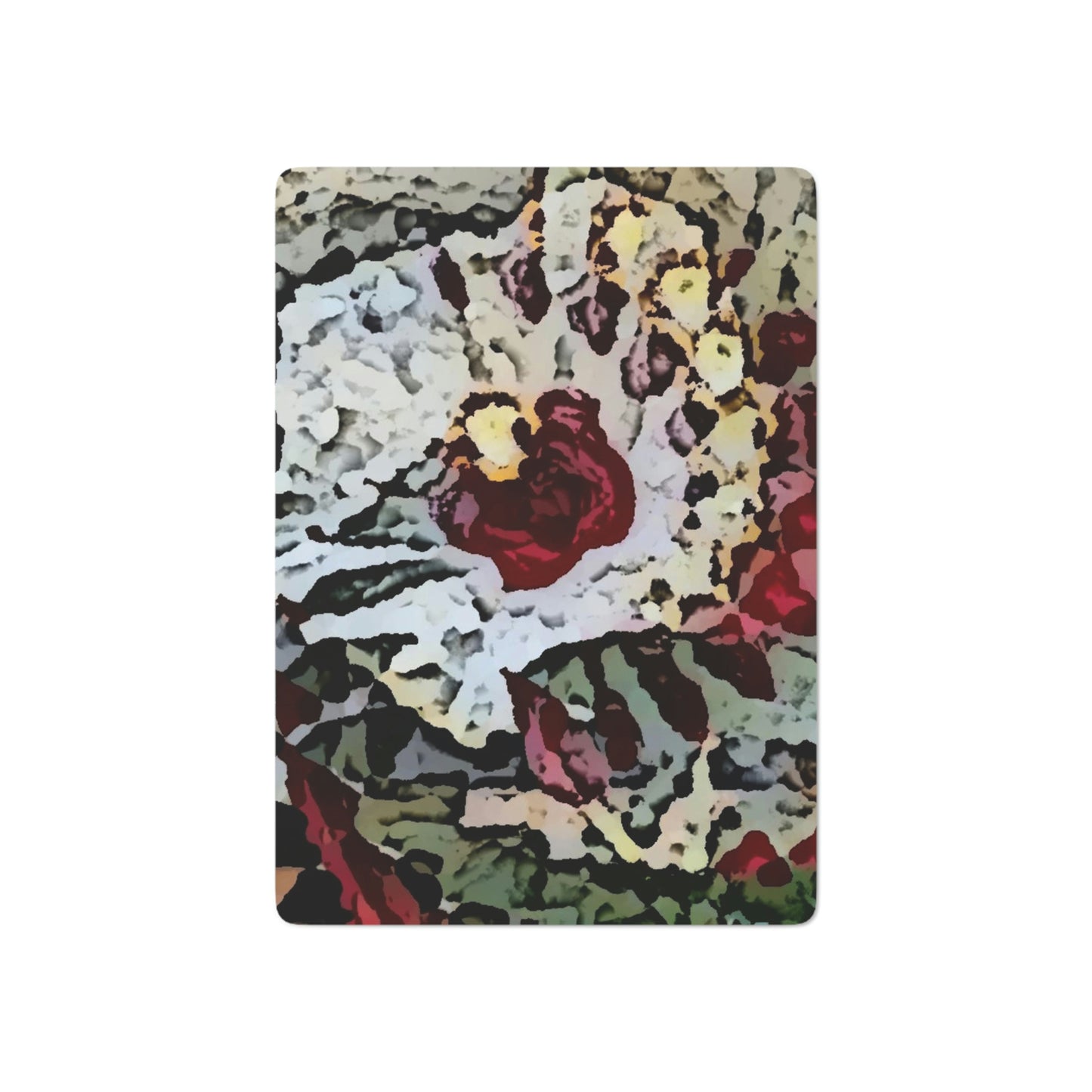 Custom Poker Cards ... "A Friendly Flower" ... Pointsettia 'Pointing' ... Original Works ... (Supplied Photograph) ...