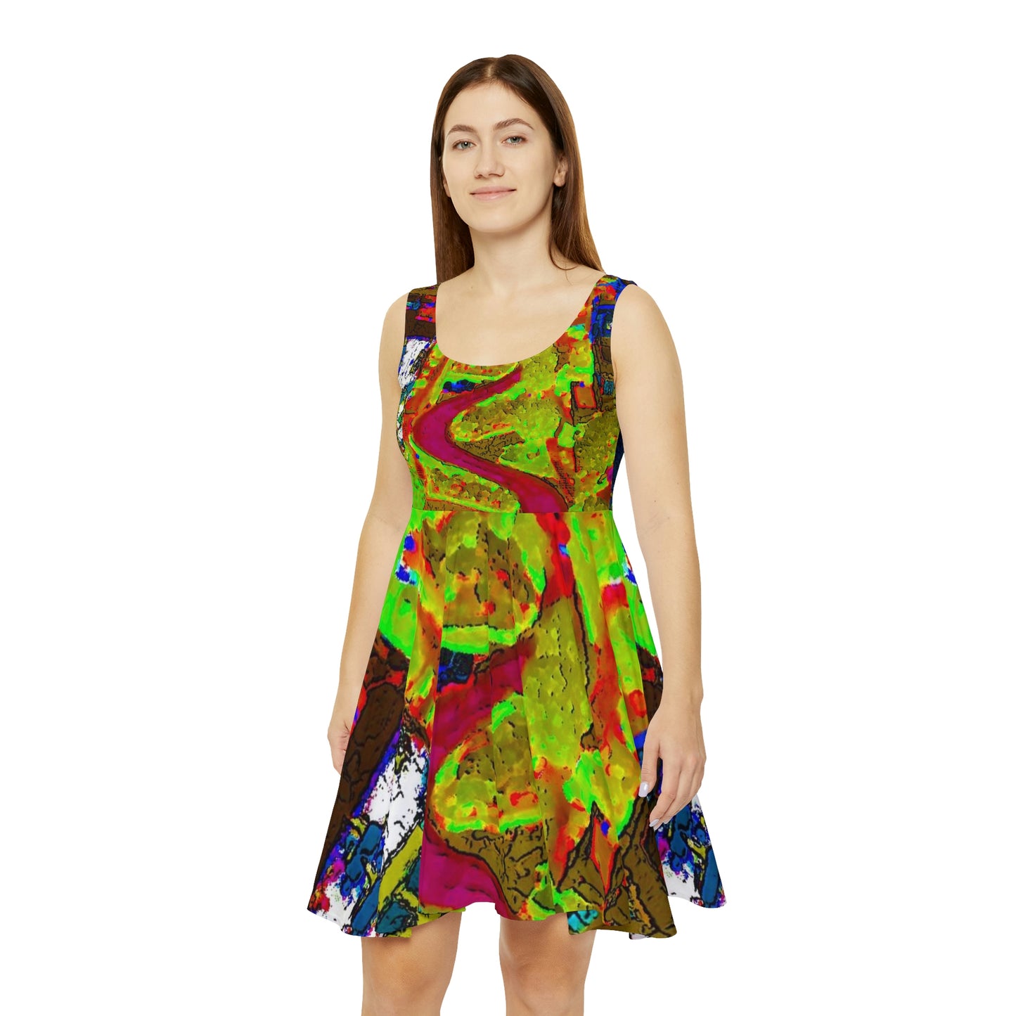 Women's Skater Dress ... A Crazy Street ... 'Eight Winding Curve-Switchbacks' ... "Lombard Street, San Francisco, CA' ... Family Archives: 1970's ... Original Works ...