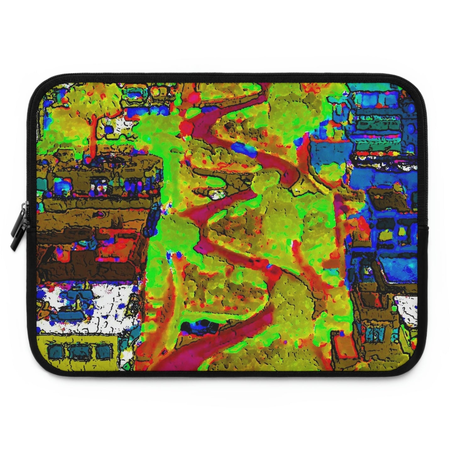 Laptop Sleeve ... A Crazy Street ... 'Eight Winding Curve-Switchbacks' ... "Lombard Street, San Francisco, CA' ... Family Archives: 1970's ... Original Works ...