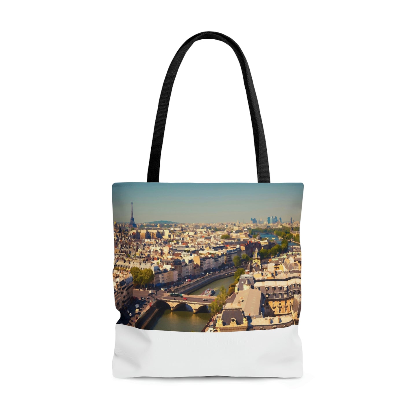 AOP Tote Bag ... Au Paris ... "Along The River Seine" ... Barbara Joan Bonnell-Holt: 1972 ... Original Works ...