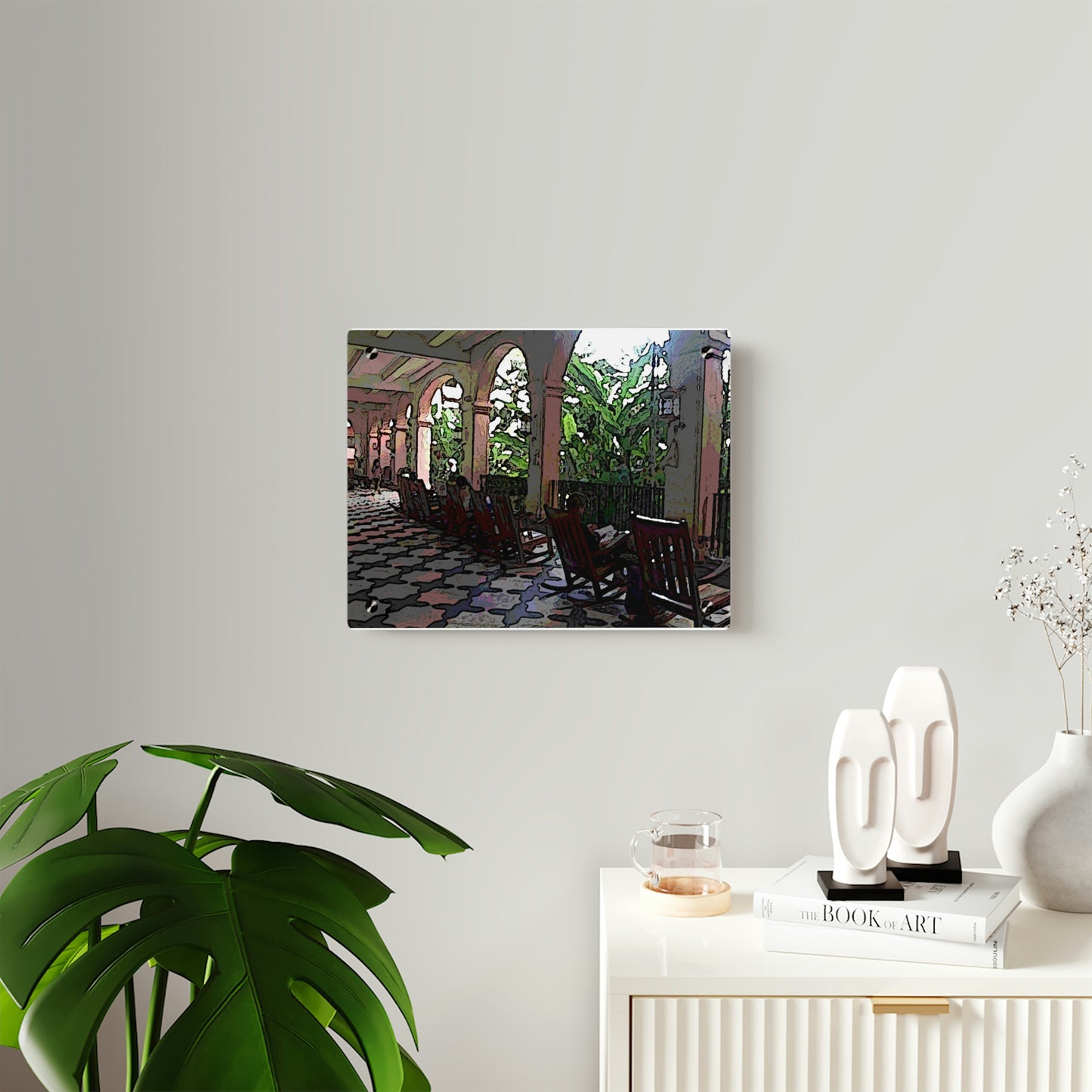 Acrylic Wall Art Panels ...  Lanai & Rocking Chairs At: 'The Pink Palace' ... The Royal Hawai'ian ... Honolulu, HI ... '27Oct2014' ... Original Works ...