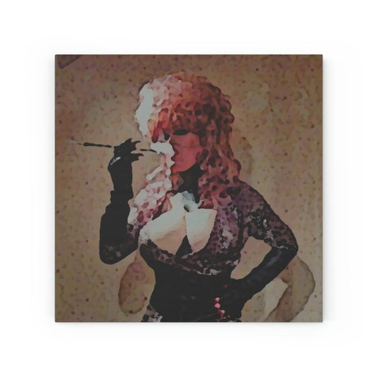 Wood Canvas ...  A Colleague Overseas ... 'Enjoying A Fag' ... Original Works ... "April Fools 2023" ... Hot-Tranny-Smoke ...