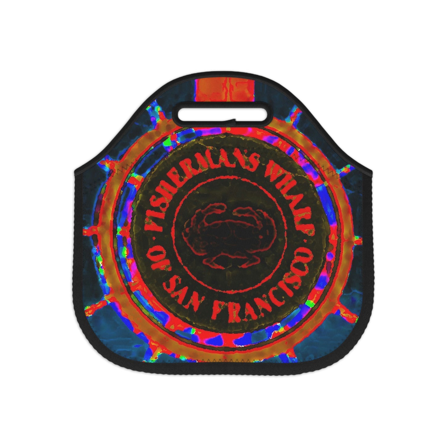 Neoprene Lunch Bag ... "No.9 Fishermen's Grotto - Fishermen's Wharf, SF, California" ... Family Archives: 1970's ... Original Works ...
