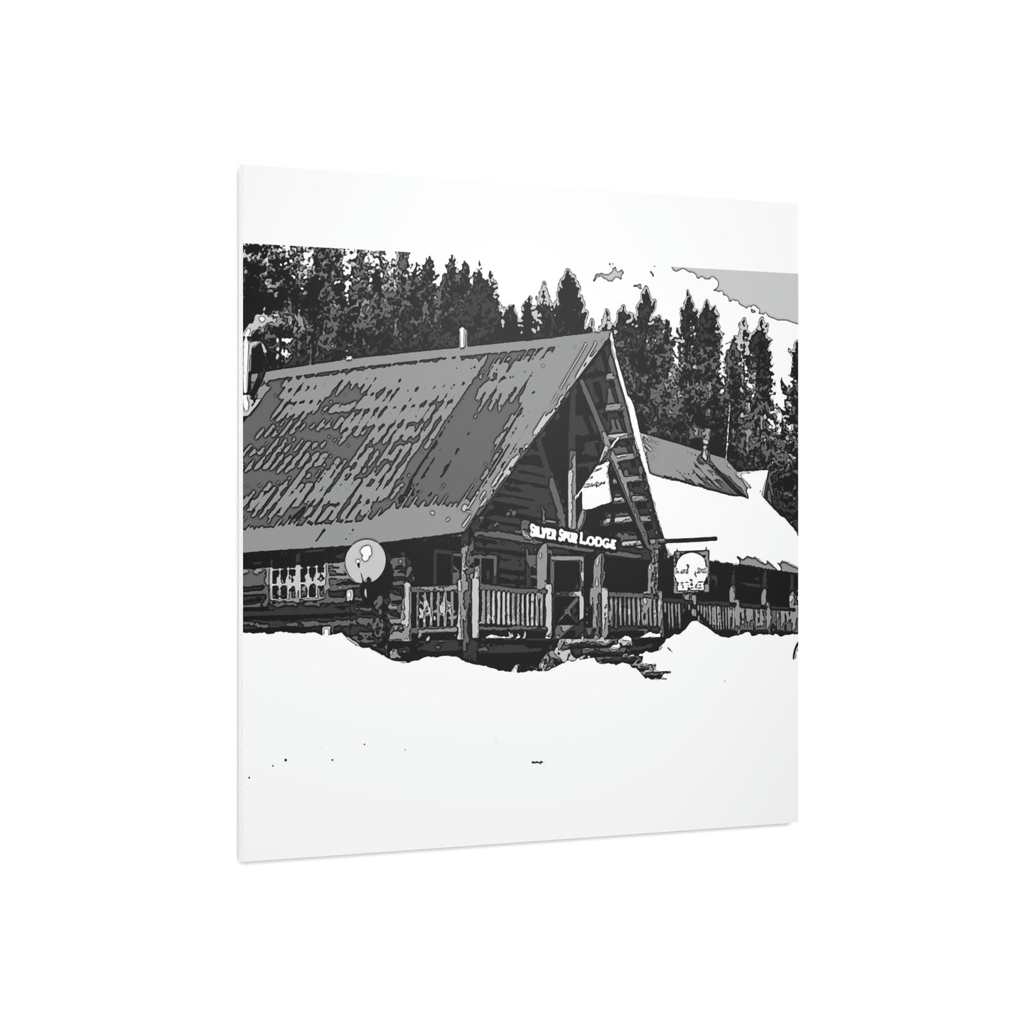 Foam Board ... A Beautiful Lodge & Back-Country Outfitter In A Mountain Town ... 'Dixie, Idaho, November 2022' ... Original Works ...