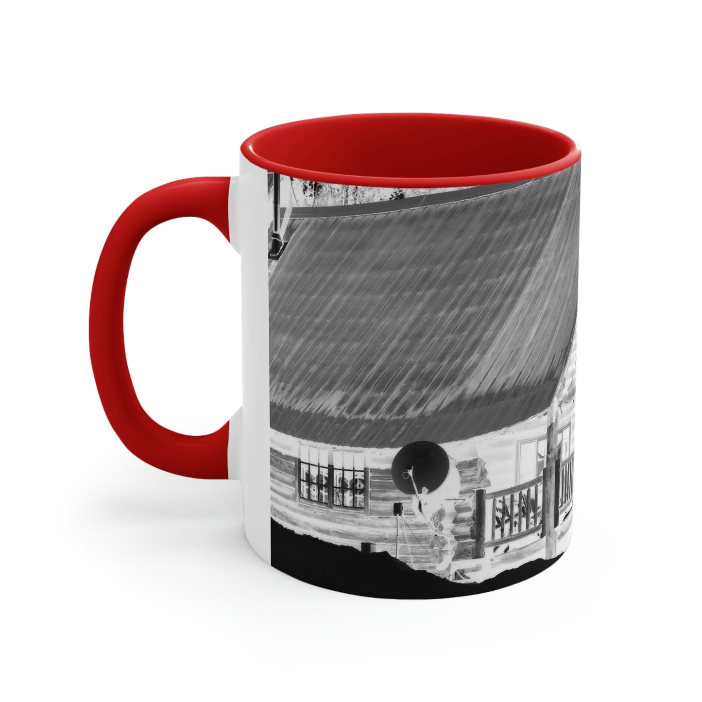 Accent Coffee Mug, 11oz ... A Beautiful Lodge & Back-Country Outfitter In A Mountain Town ... 'Dixie, Idaho, November 2022' ... Original Works ...