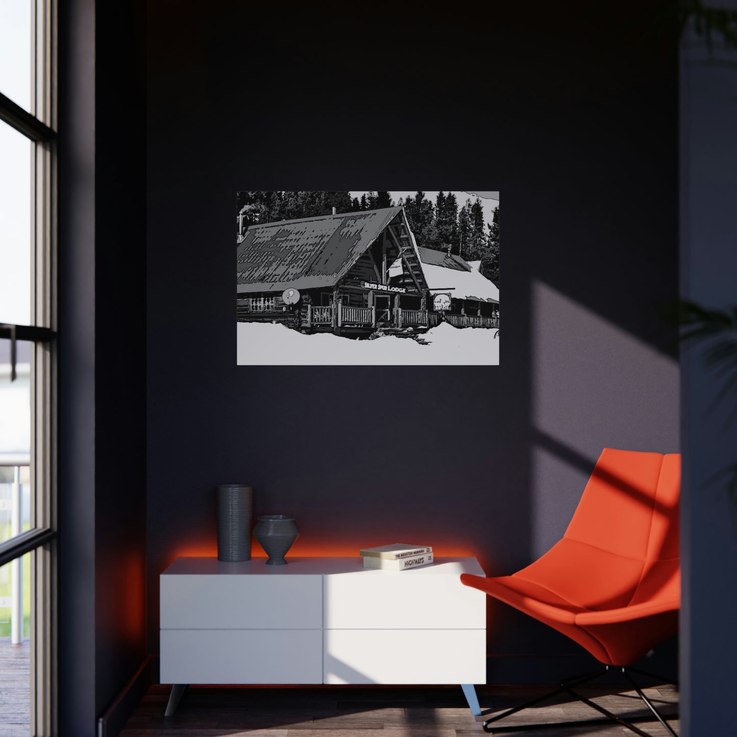 Foam Board ... A Beautiful Lodge & Back-Country Outfitter In A Mountain Town ... 'Dixie, Idaho, November 2022' ... Original Works ...