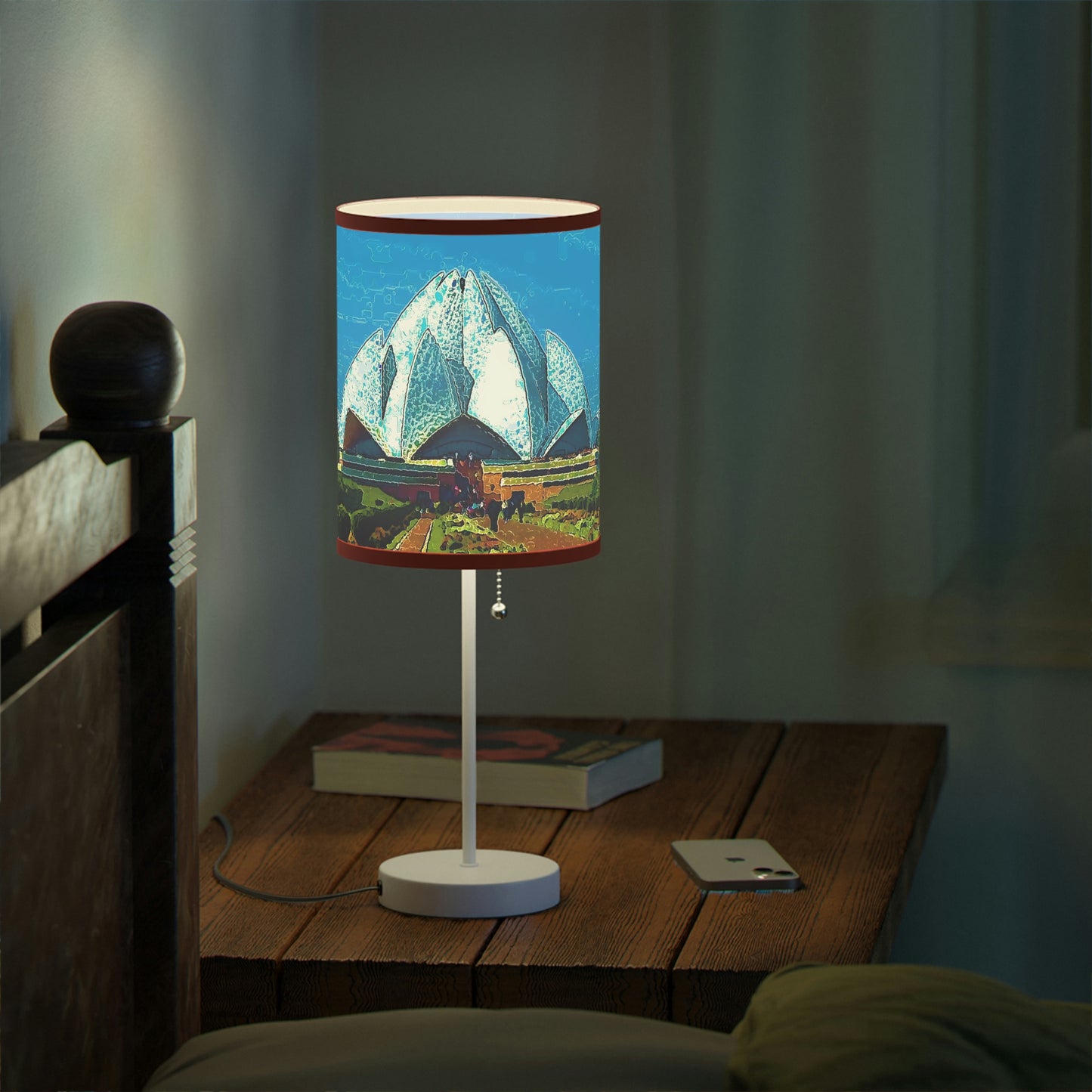Lamp on a Stand, US|CA plug ... 'Bahai'i House-Of-Worship' ... "Lotus Temple: Delhi, India, 2008" ... Original Works ...