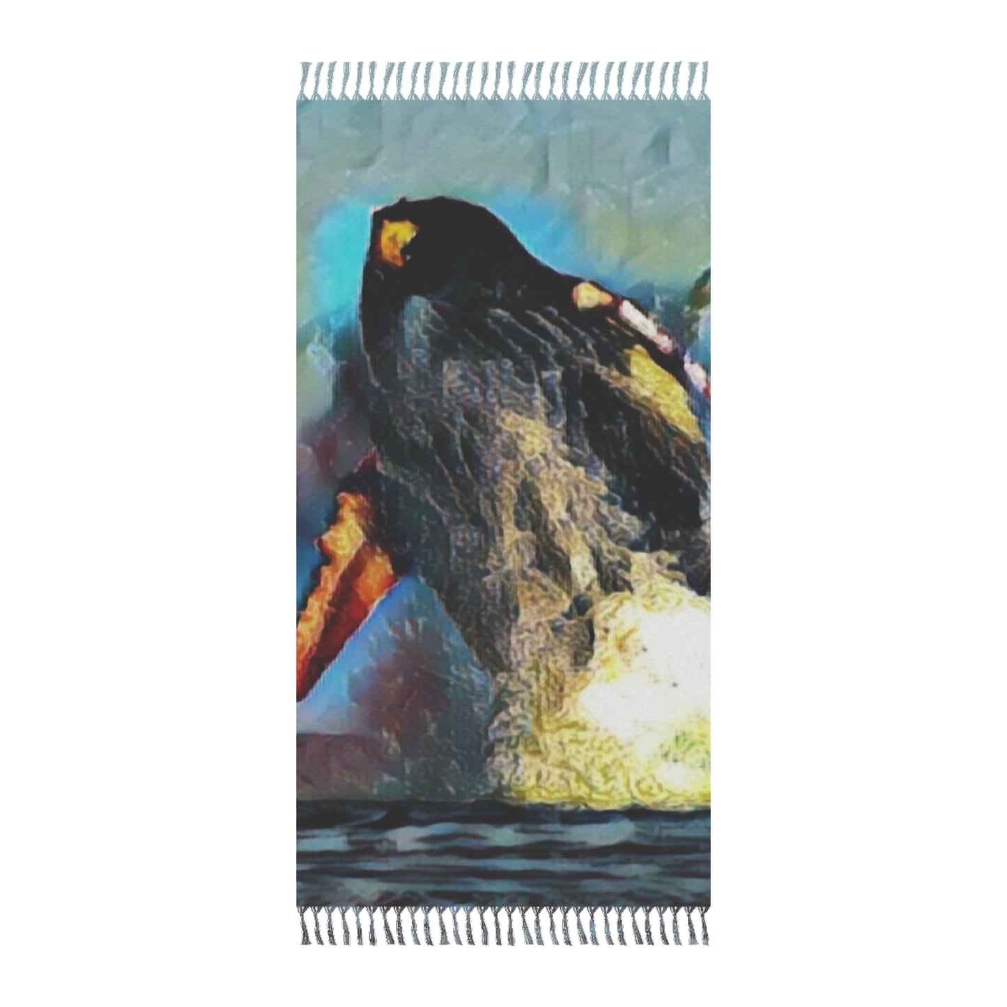 Boho Beach Cloth ... An Extraordinary Humpback Breach ... 'With Explosive Energy' ... Family Archives (KPH) ... Circa: 21st Century. Maui, HI ... Original Works ...