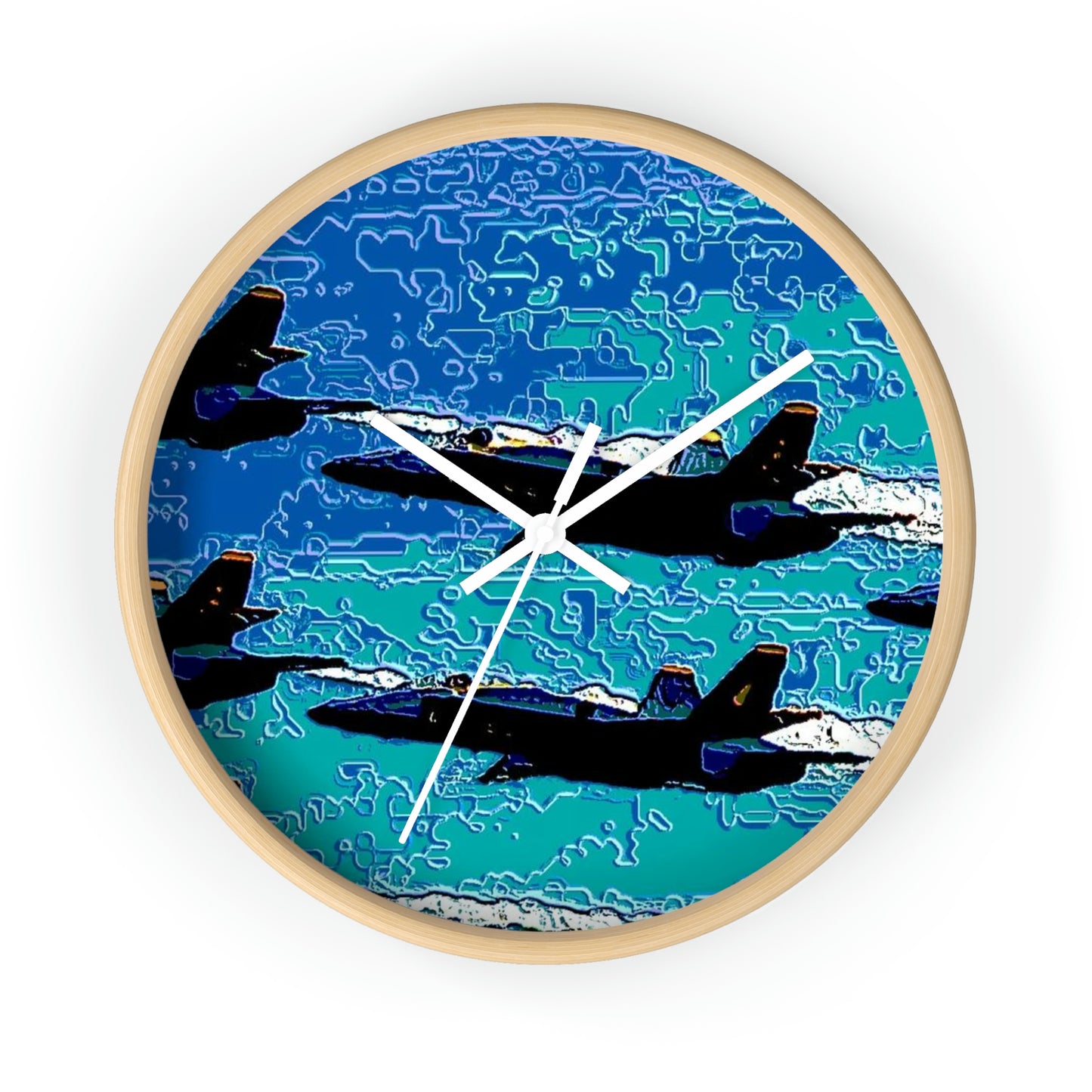 Wall clock ... Seattle Seafair ..."Blue Angels Run Over Lake Washington" ... Circa Mid 1980's ... Dr FJ Holt ... Original Works ...